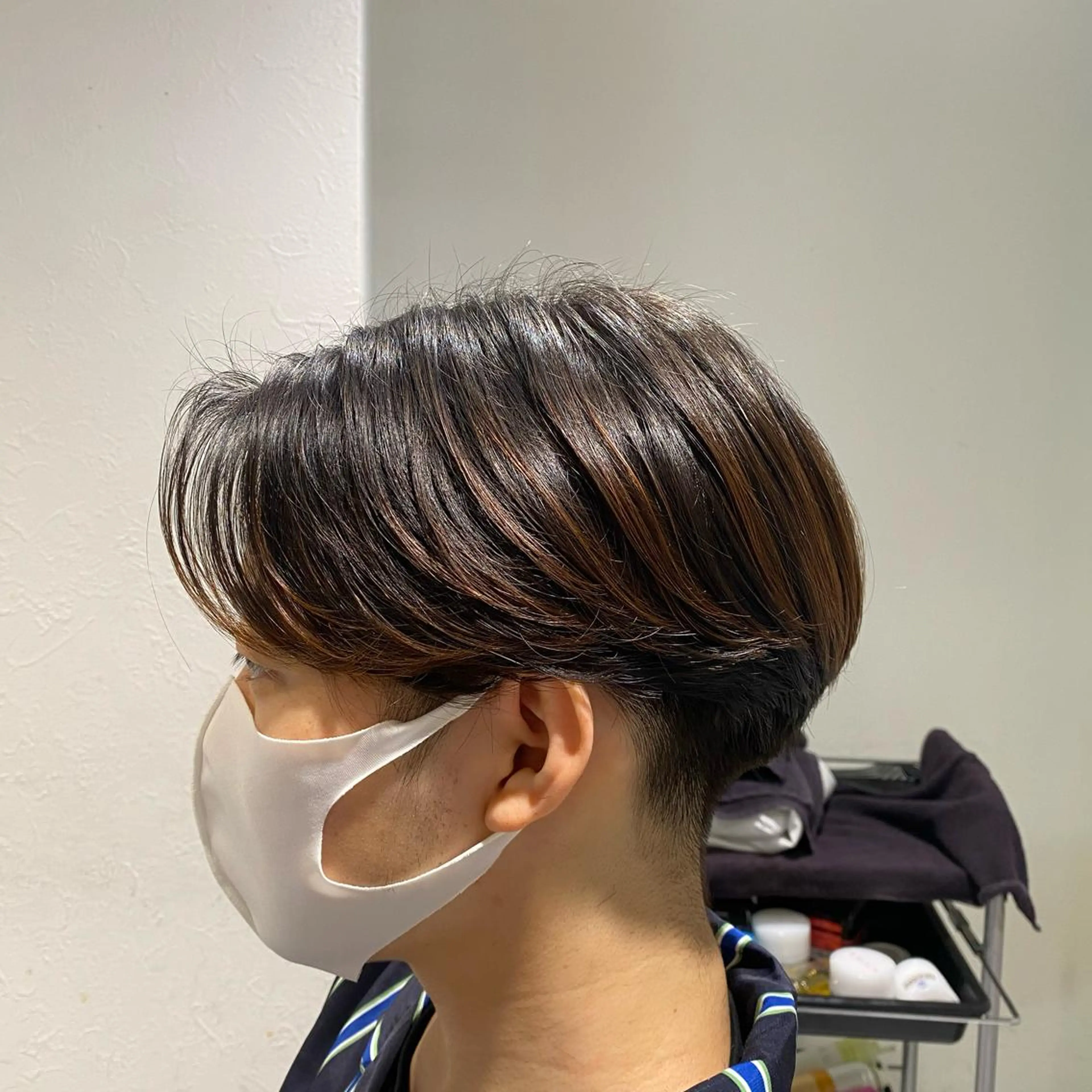 ミディアム カラー パーマ ヘアアレンジ メンズ キッズ ネイル マツエク・マツパ アイブロウ ✂️メンズカット ひろき✂️のヘアスタイル