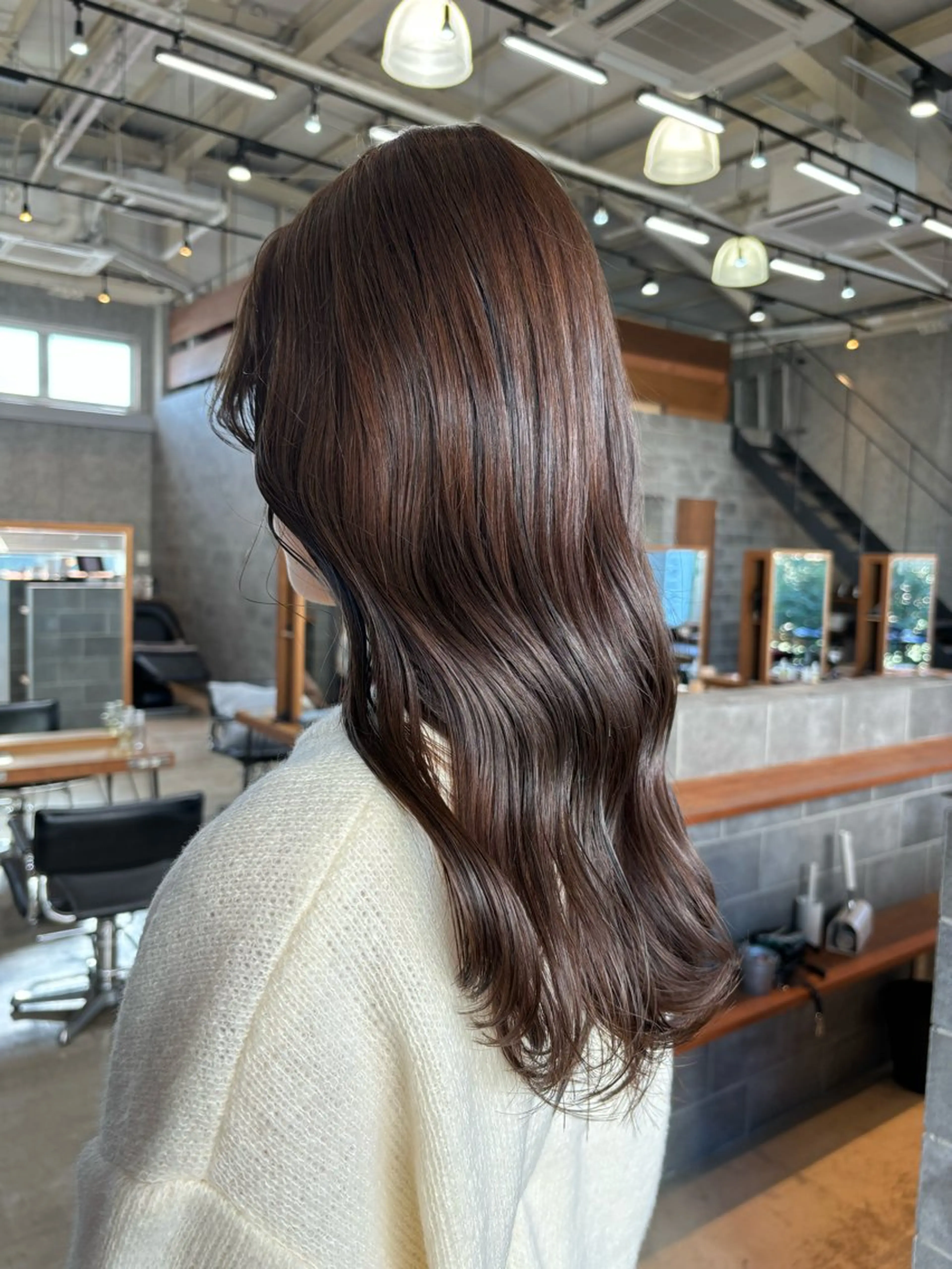 ロング カラー パーマ ヘアアレンジ ブラウンカラー ヘアカラー トリートメント ヘッドスパ ヘアセット 押切 響　のヘアスタイル