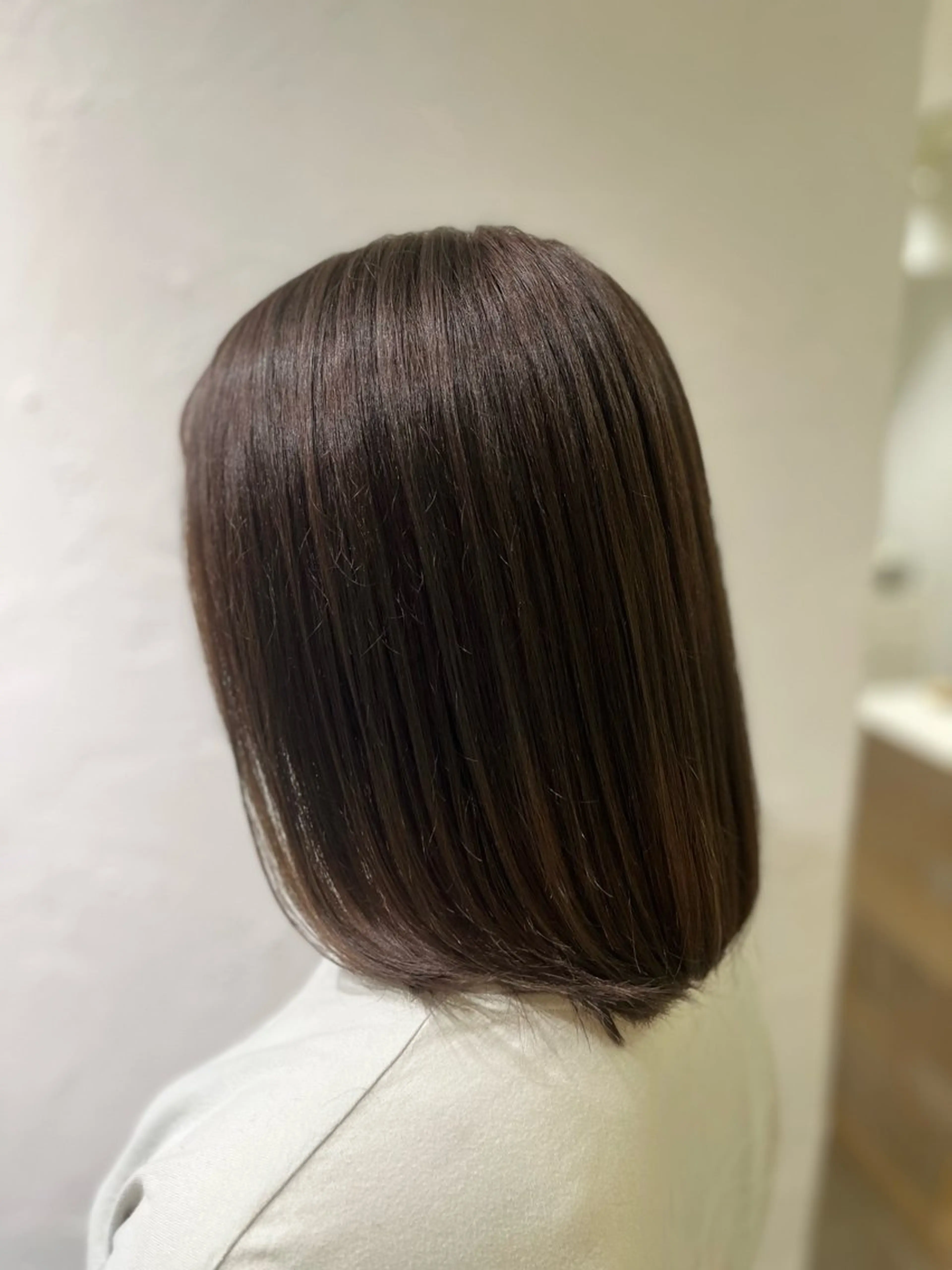 ミディアム カラー ベージュカラー 透明感カラー カット ヘアカラー トリートメント 美容室stadium 横田ジュンコのヘアスタイル