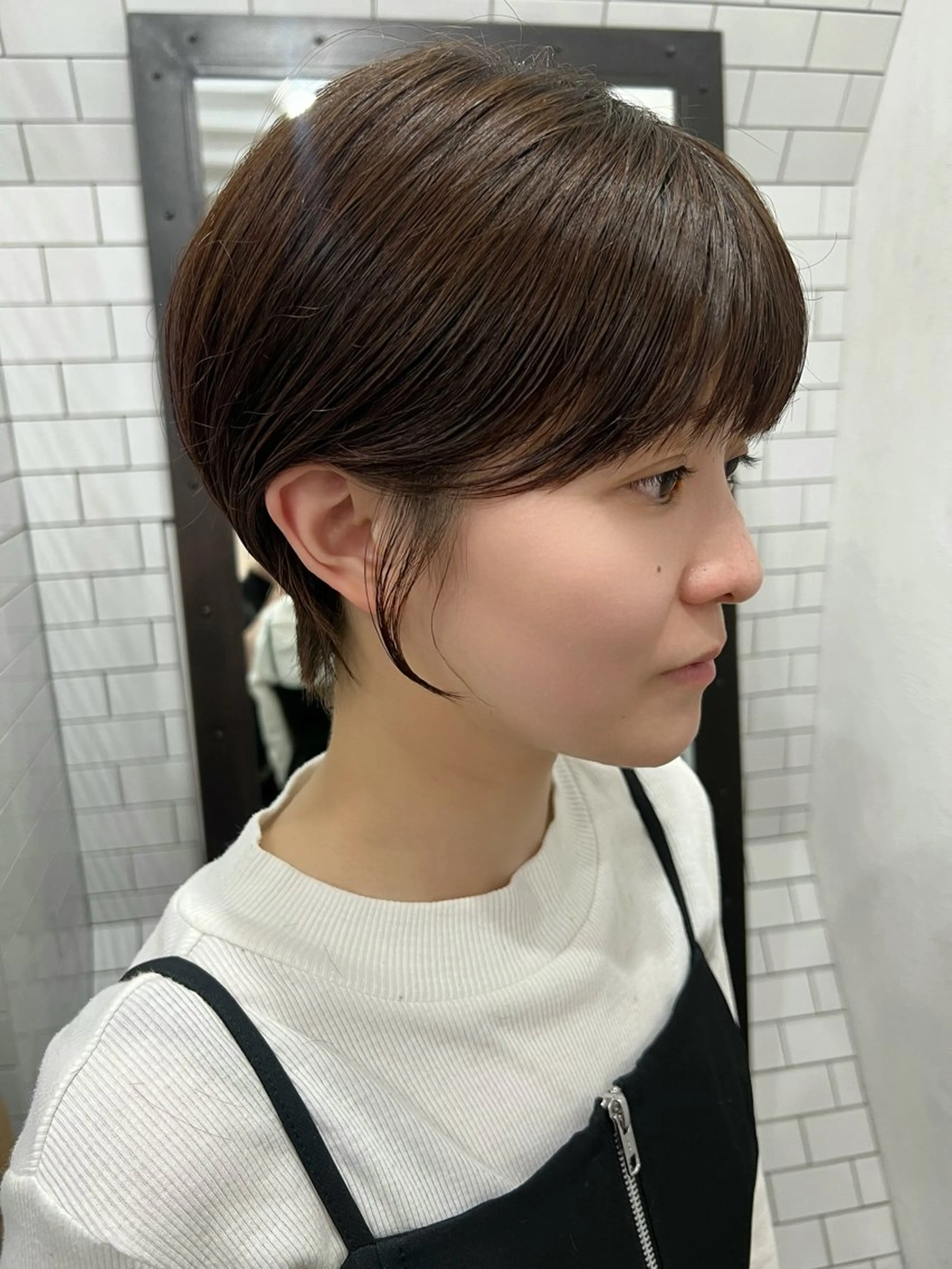 ショート カット 紙屋町ショート /ボブ　パーマ河内蓮のヘアスタイル