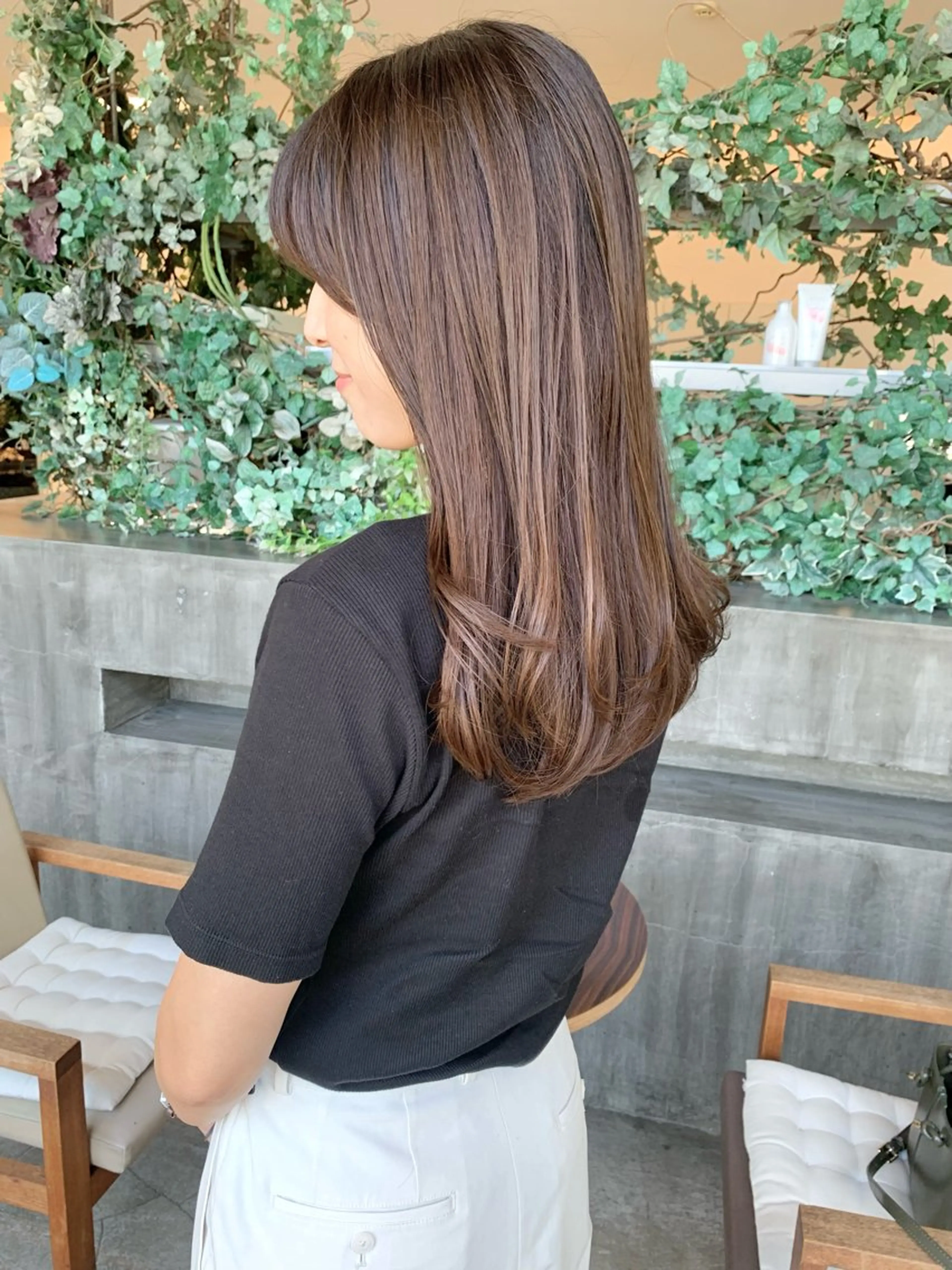 セミロング 田中 亜沙美のヘアスタイル