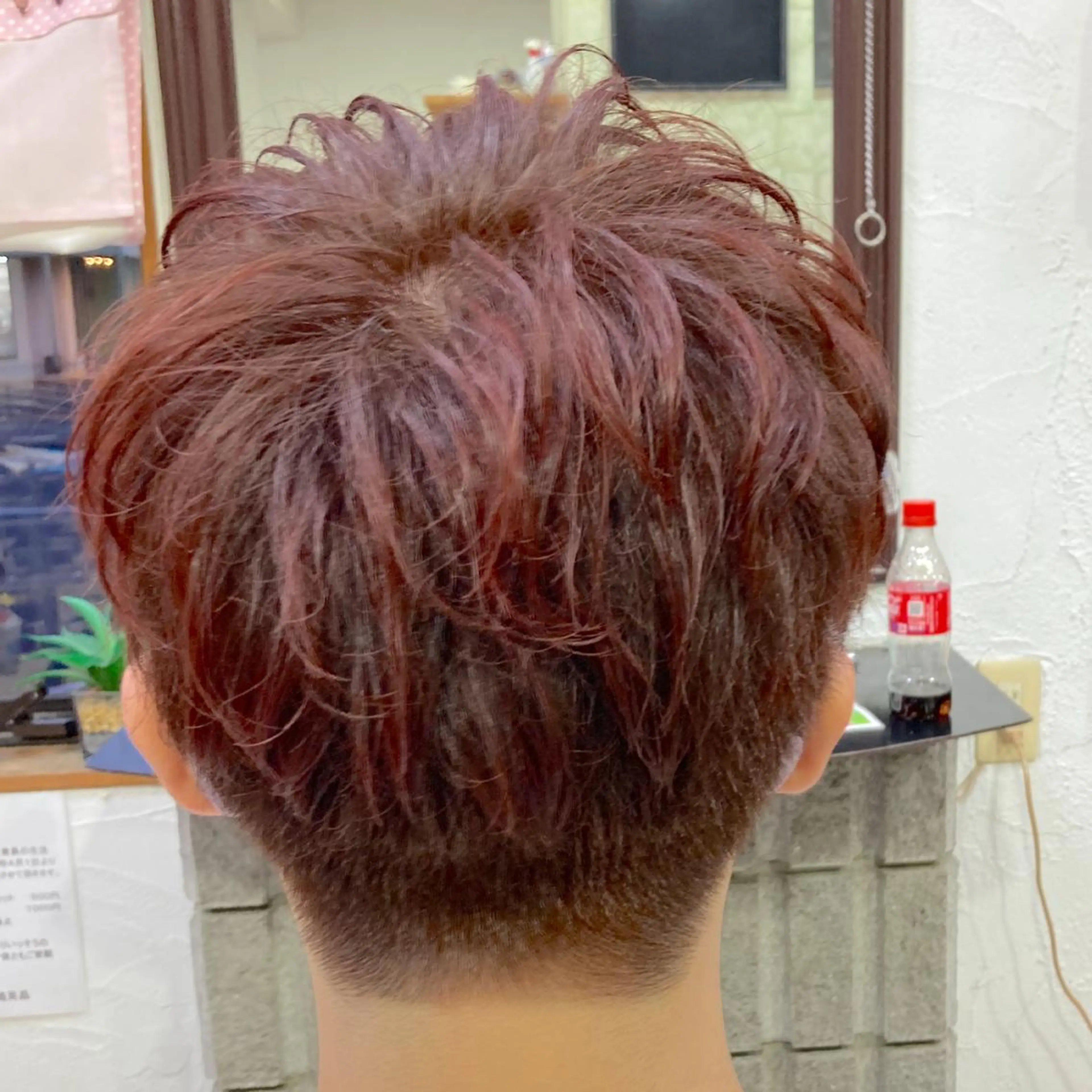 ショート カラー パーマ メンズ マッシュ メンズパーマ レッドカラー ニュアンスパーマ メンズ特化/垣見 隼人のヘアスタイル