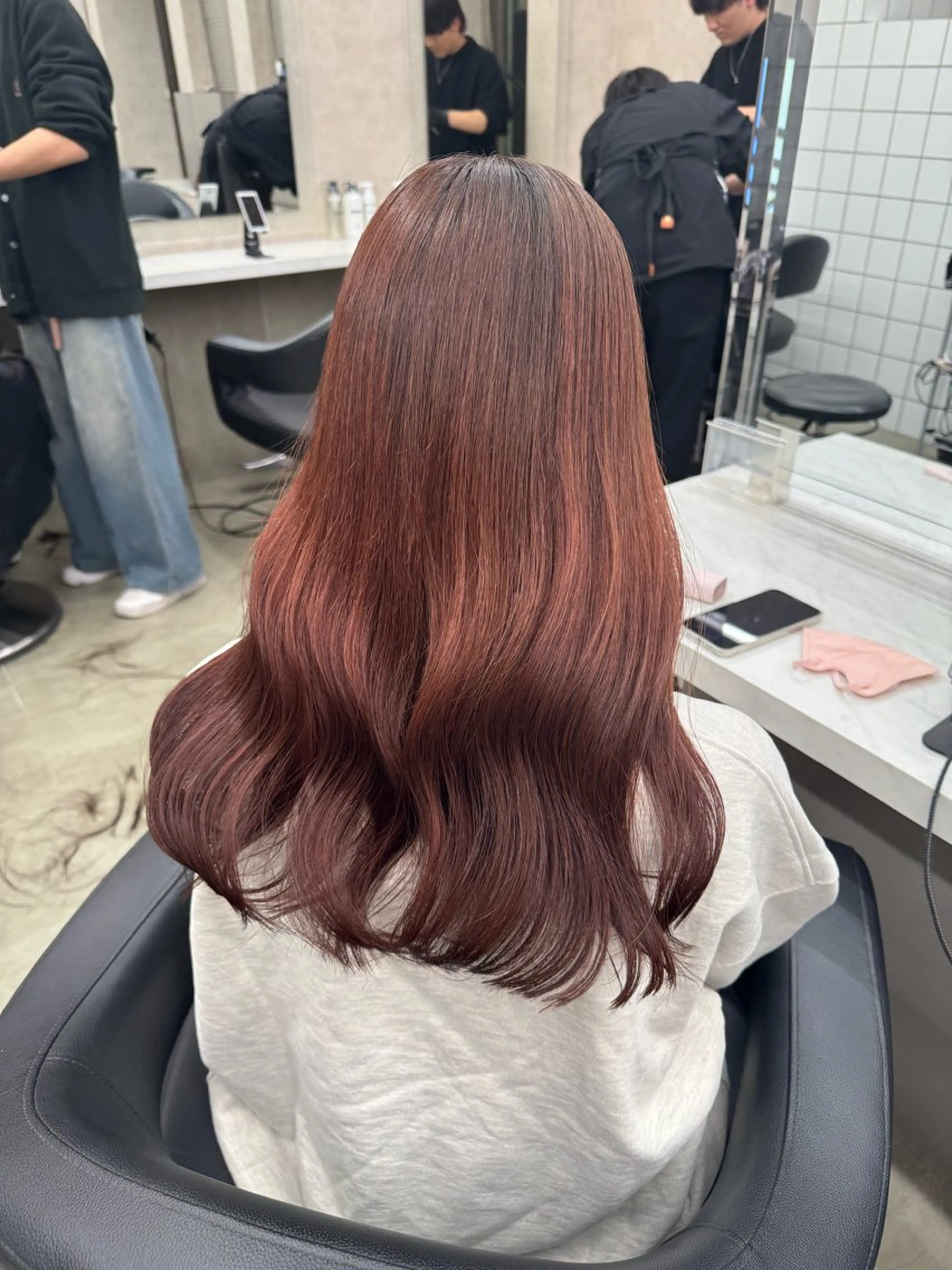 ロング カラー パーマ ヘアアレンジ メンズ キッズ 韓国系🇰🇷🩶 艶暗髪/MEIのヘアスタイル