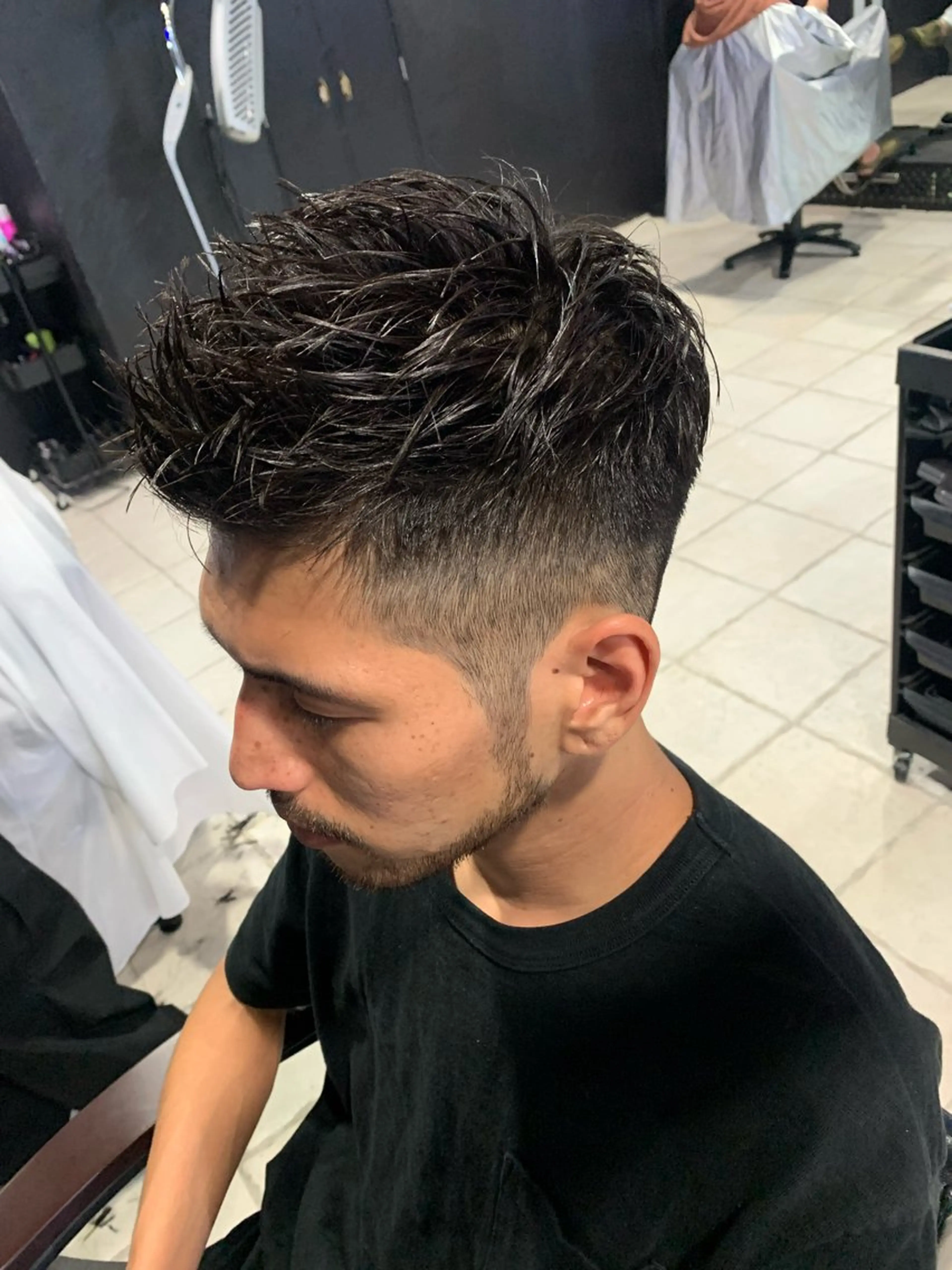 ショート ショートヘア カット ヘッドスパ ヘアセット メンズパーマ/難波/ 心斎橋　室園亮佑のヘアスタイル