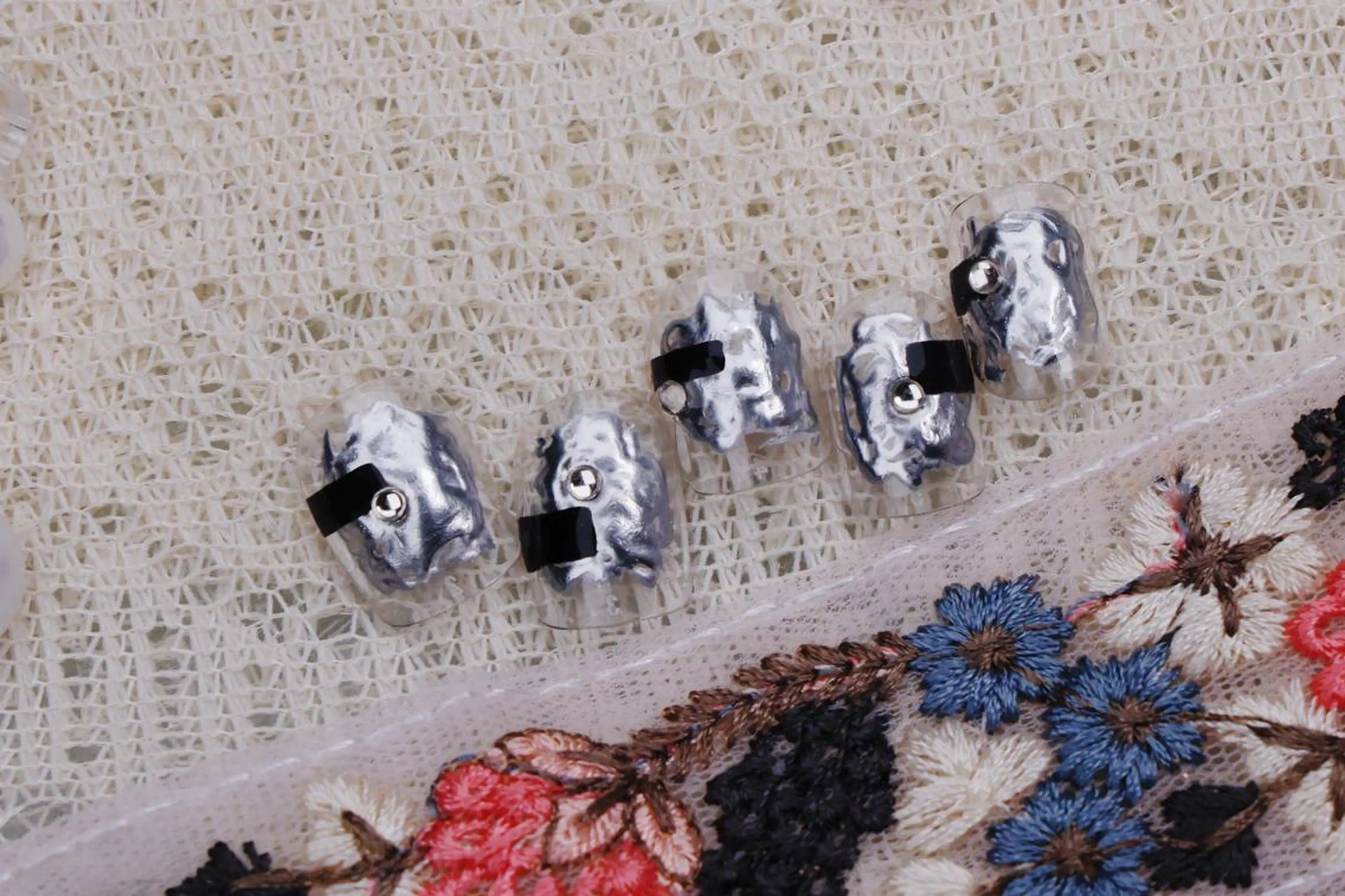 ネイル ハロウィン ロングネイル マグネットネイル スカルプネイル ネイルチップ MSSugar Nailのネイルデザイン