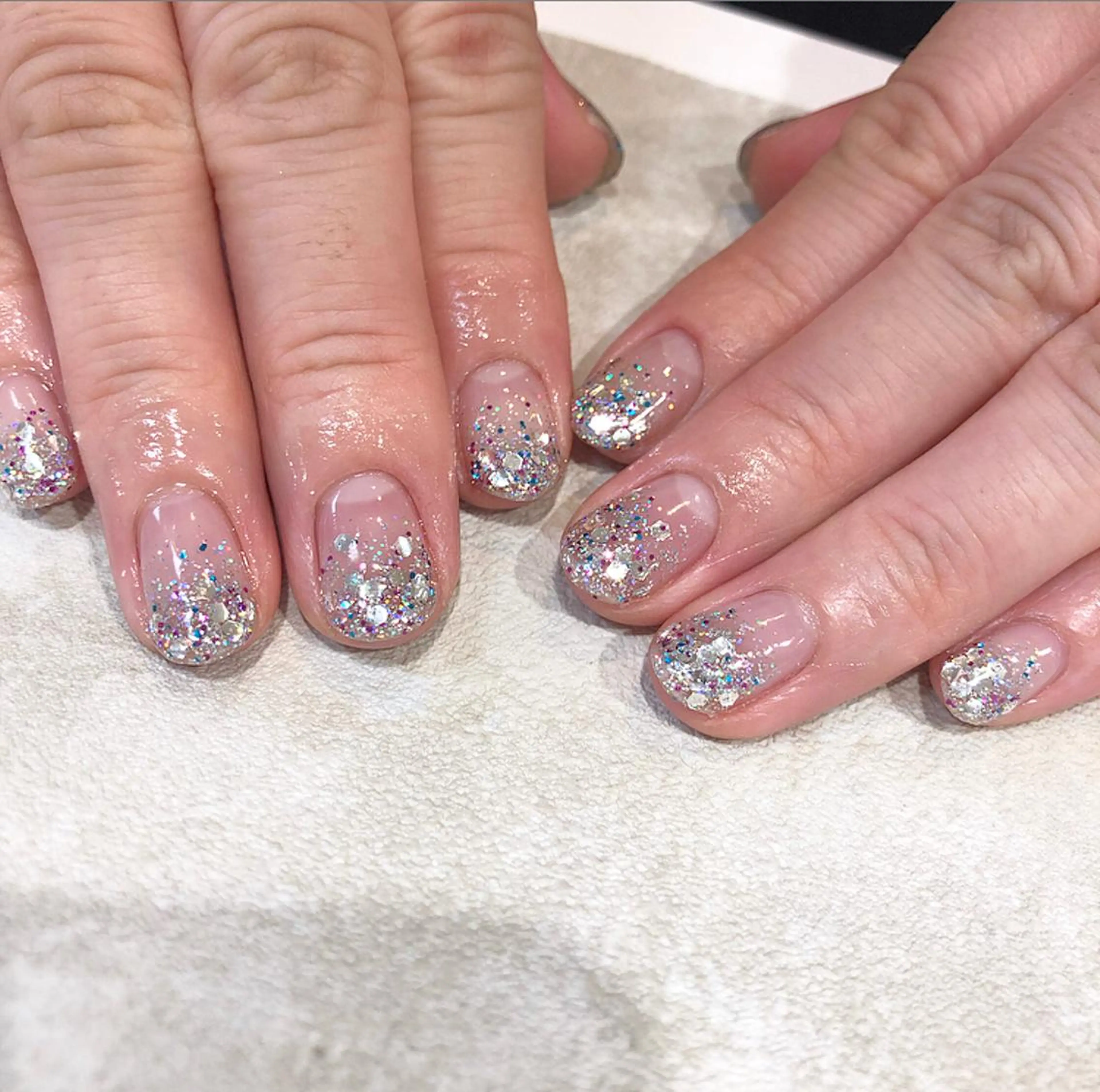 ネイル ラメ(グリッター) ラメグラデーション rina eye&nailのマツエク・マツパデザイン