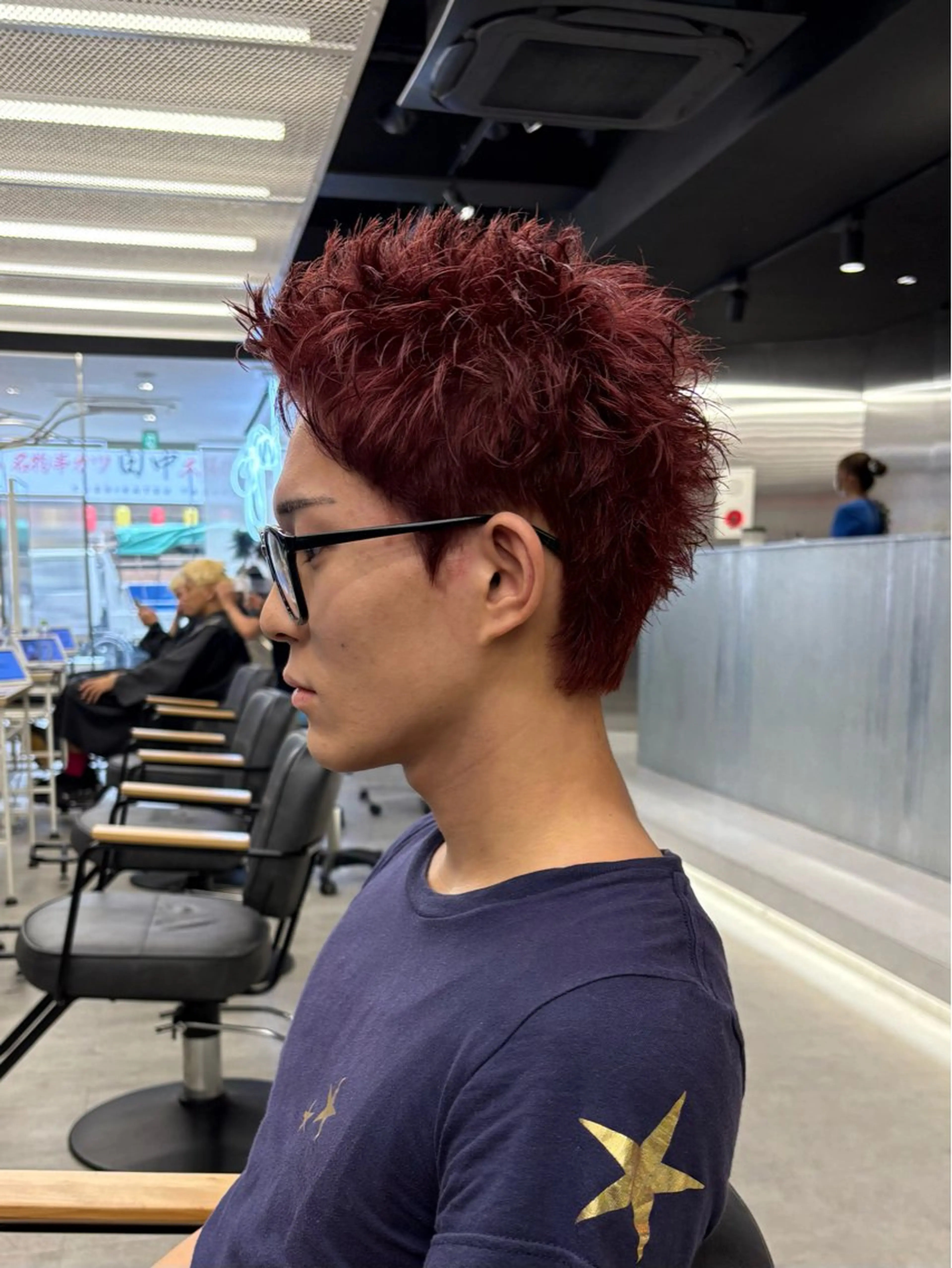 ショート カラー ヘアカラー 【圧倒的センス】 まる/メンズカラーのヘアスタイル