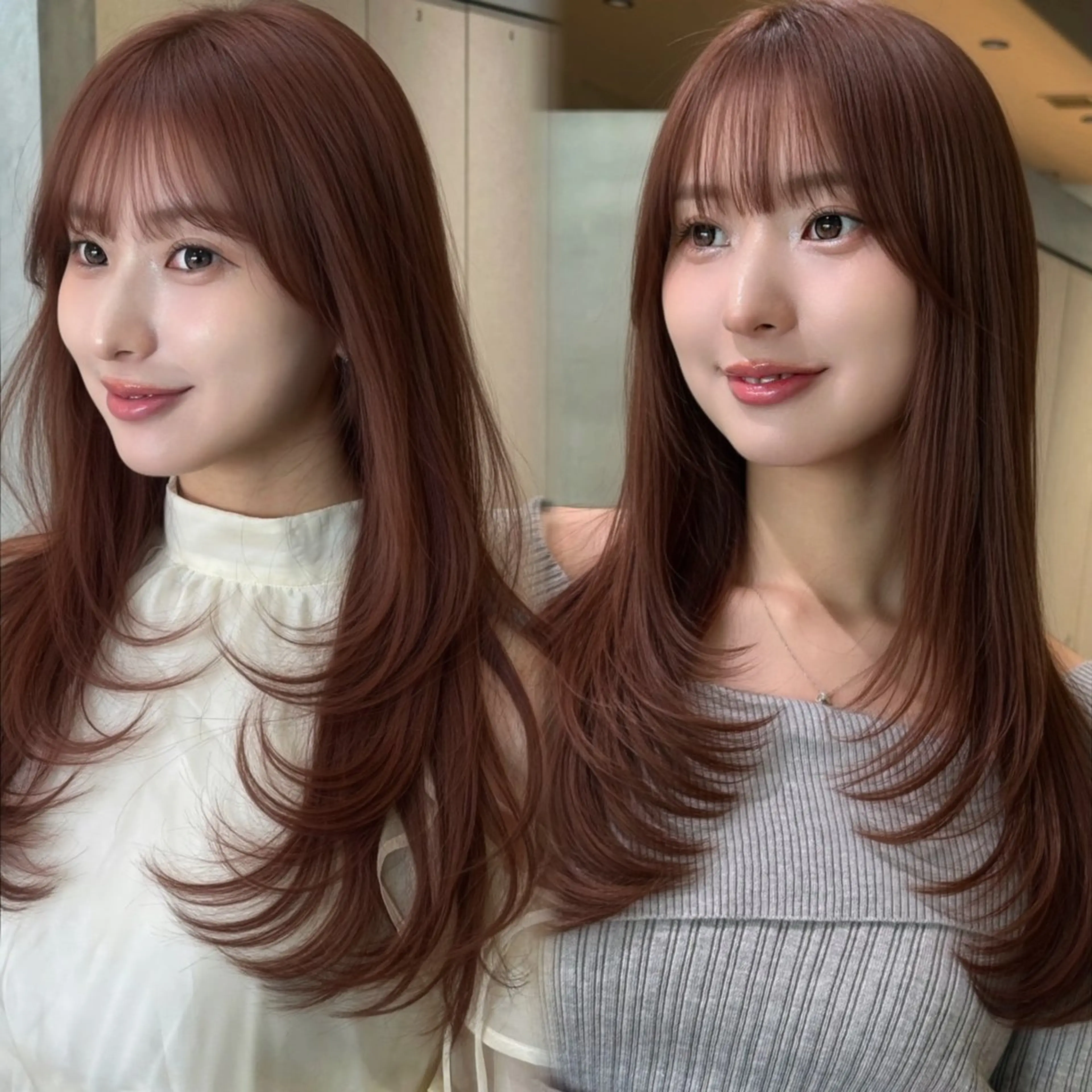 【イメージを変えたい人必見❣️】ブリーチなしWカラー+似合わせカット✂️トリートメント ボブ／レイヤー／ダブルカラーの写真