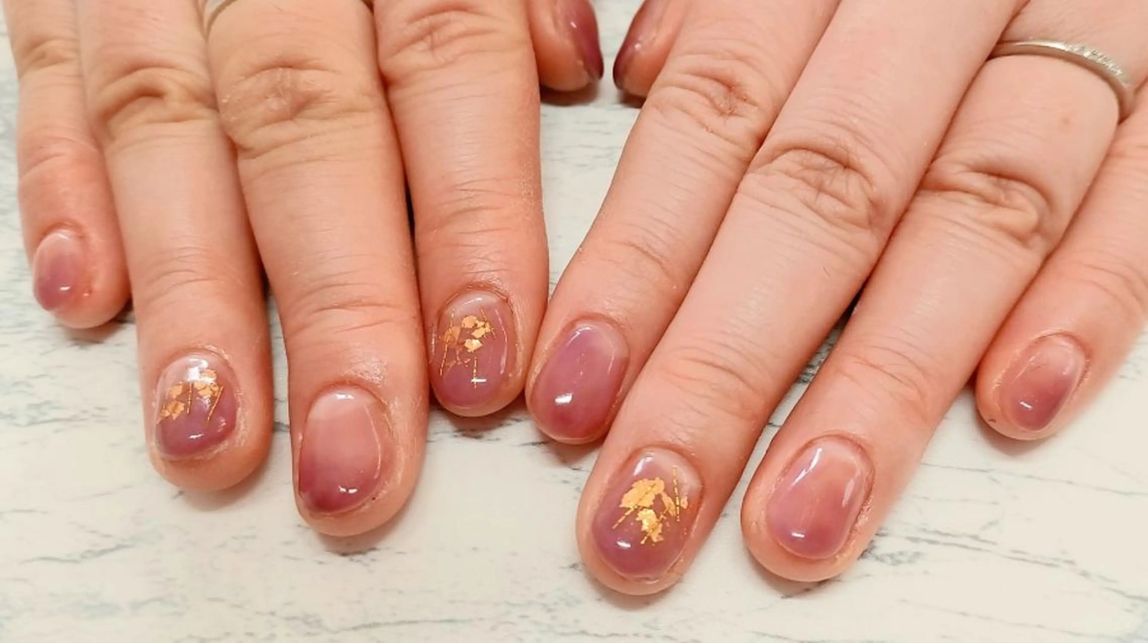 ネイル ニュアンスネイル ピンク パープル Micky nail chikushinoのその他イメージ