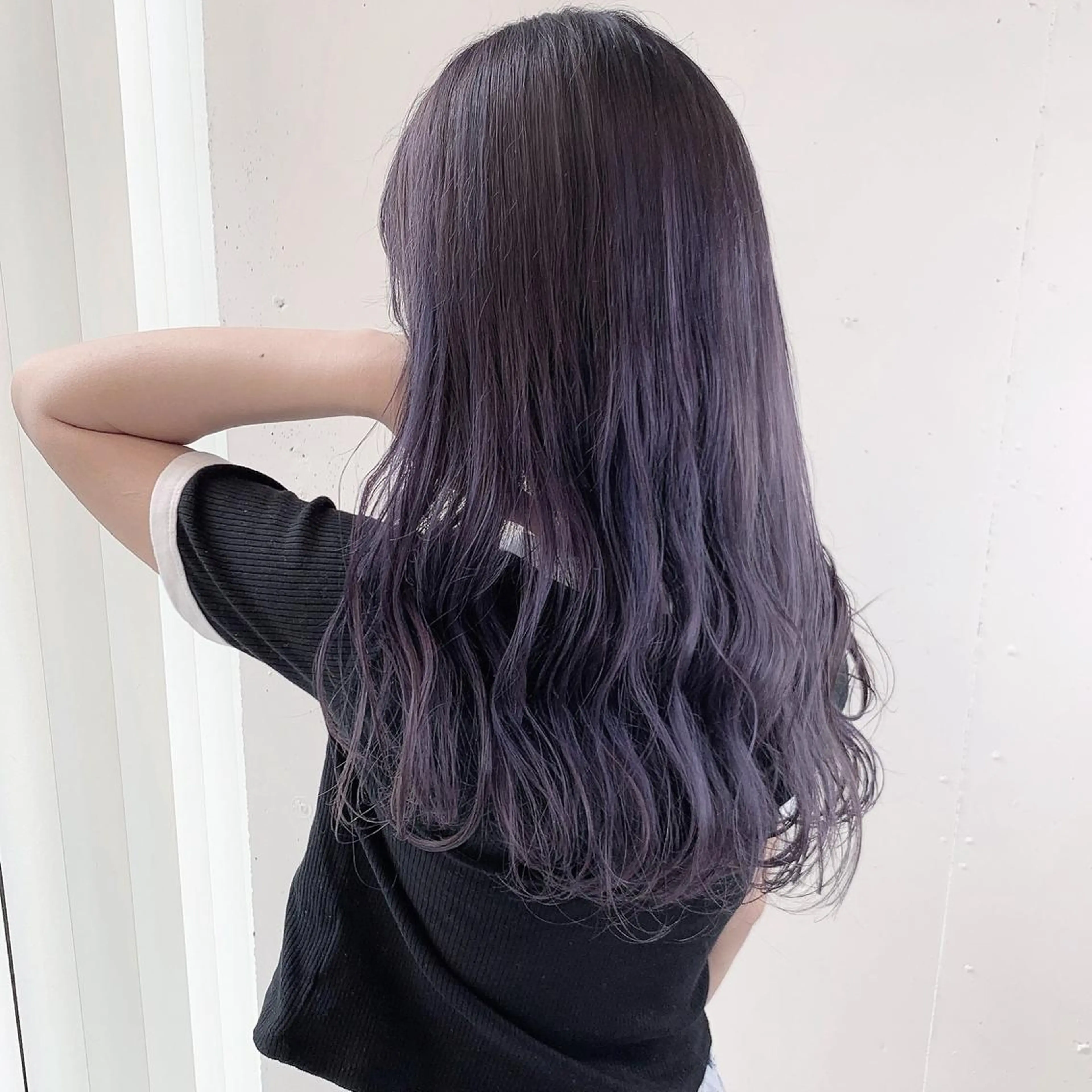 ロング カラー ヘアアレンジ ラベンダーカラー パープルカラー マツオカ マコのヘアスタイル