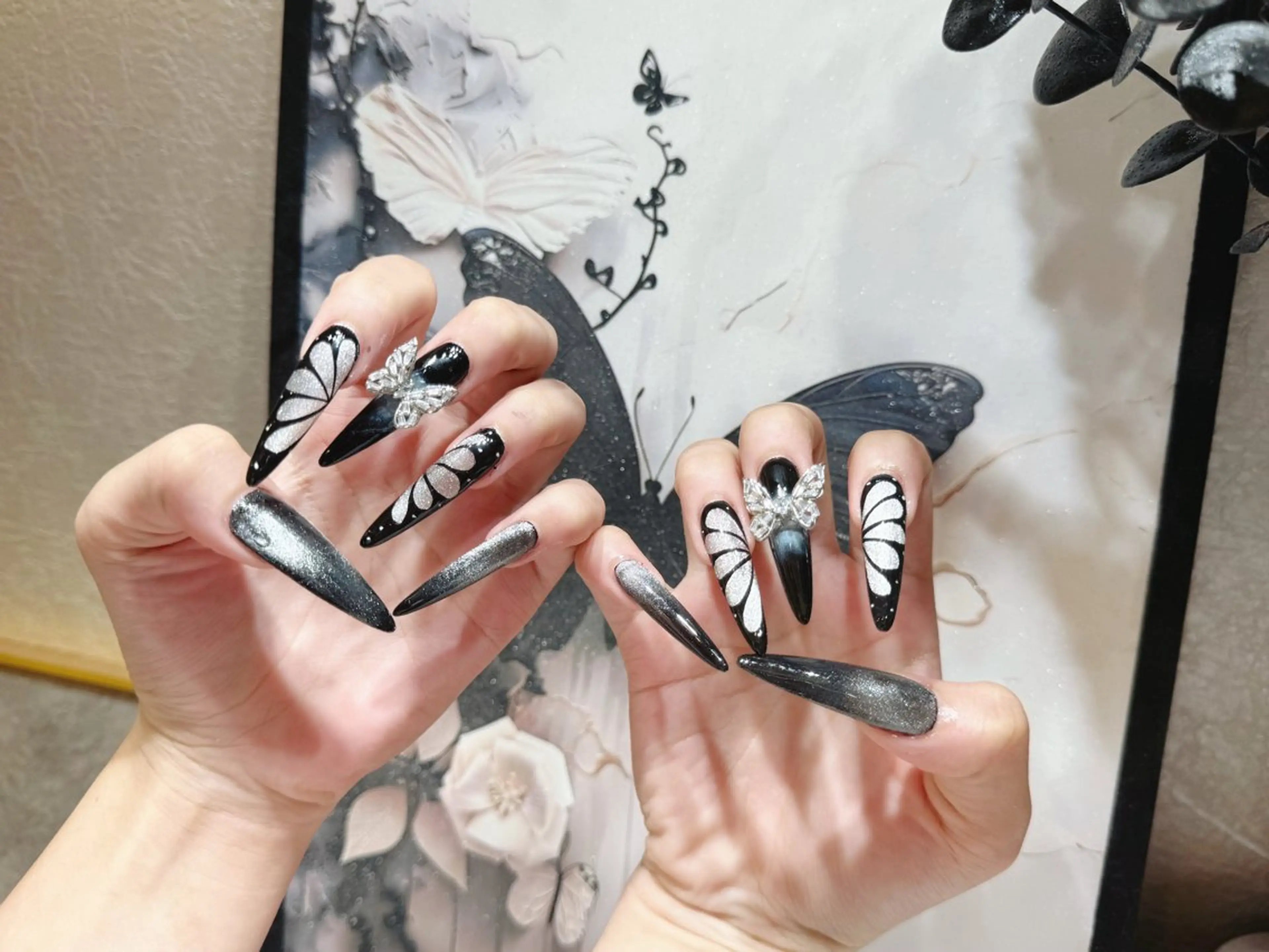 ネイル アートネイル フットネイル ジェルネイル ハート マグネットネイル Babarla Nailのネイルデザイン