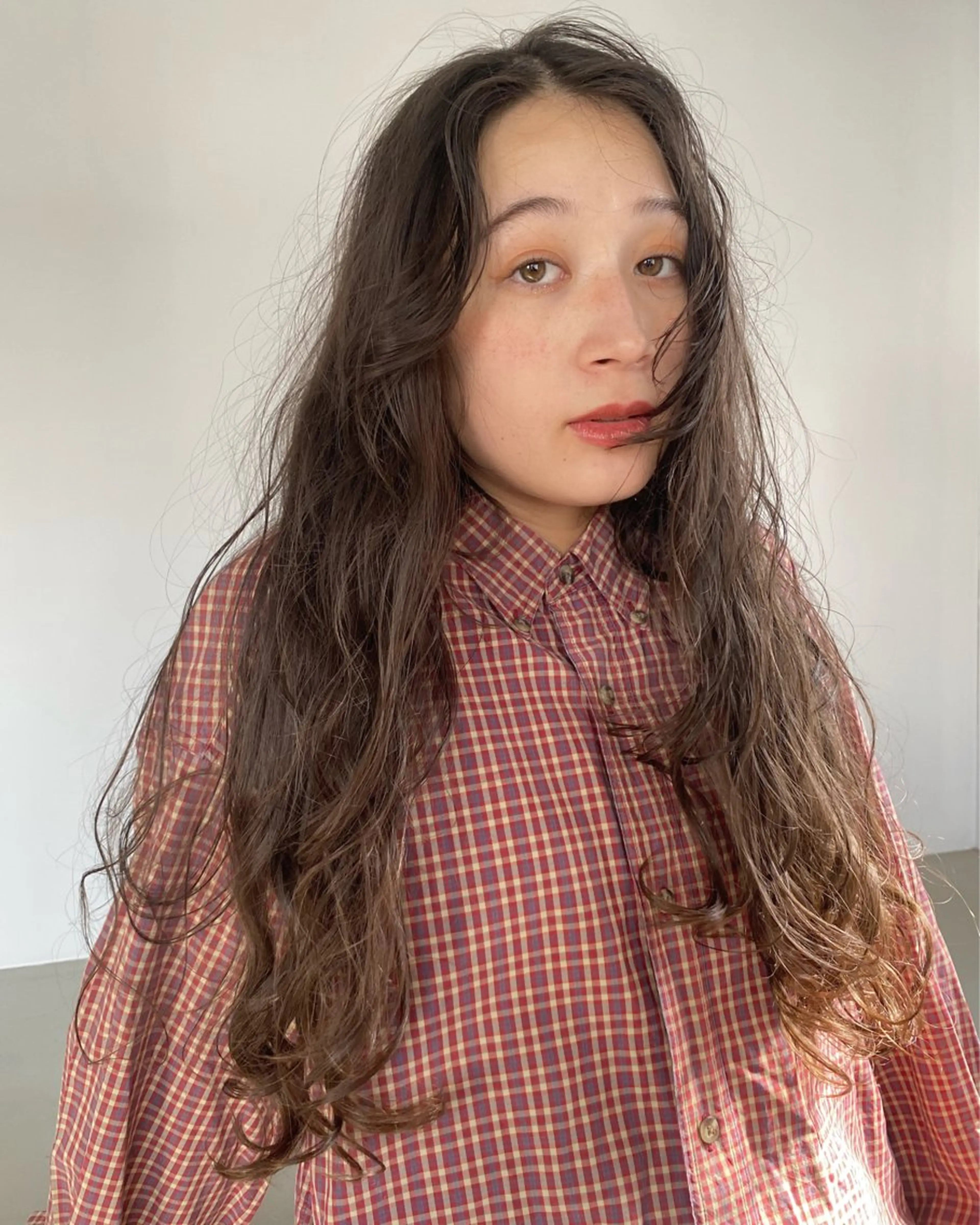 ロング カラー パーマ カット パーマ トリートメント Hayashi Shioriのヘアスタイル