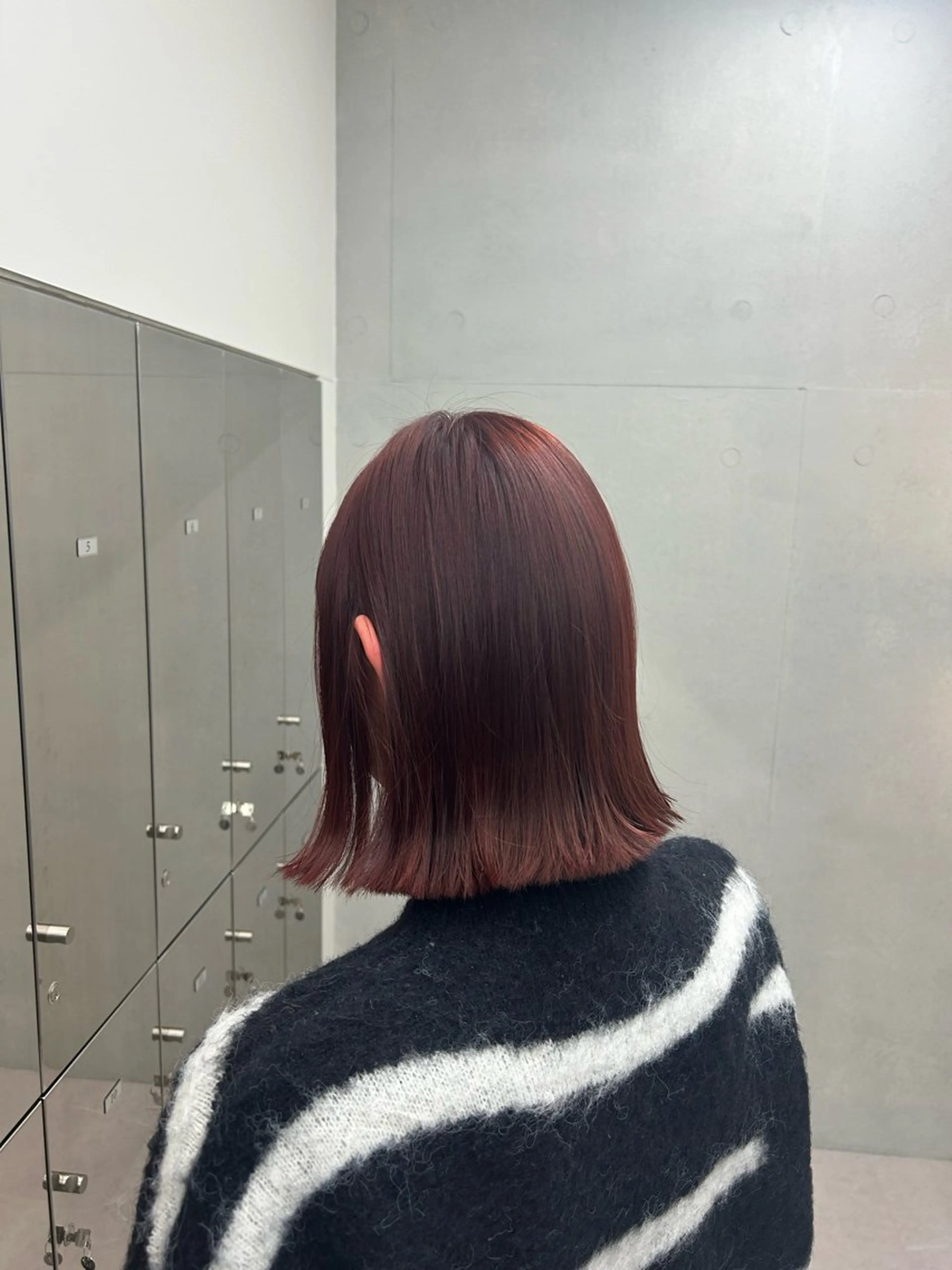 カラー オレンジ レッドカラー IO イオリのヘアスタイル