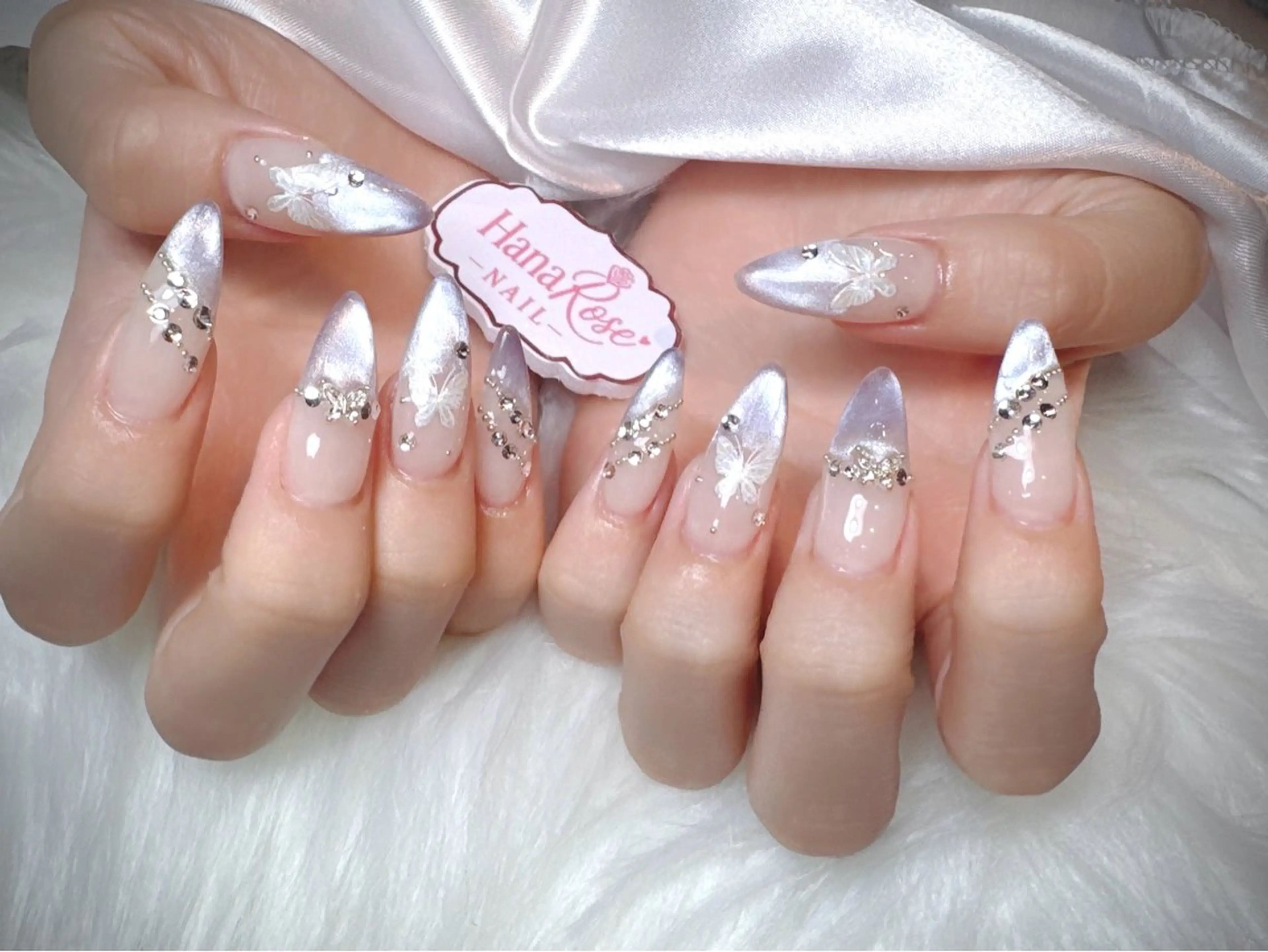 ネイル フレンチネイル グラデーション マグネットネイル ニュアンスネイル オフィスネイル ハンドネイル Hana Rose Nailのネイルデザイン
