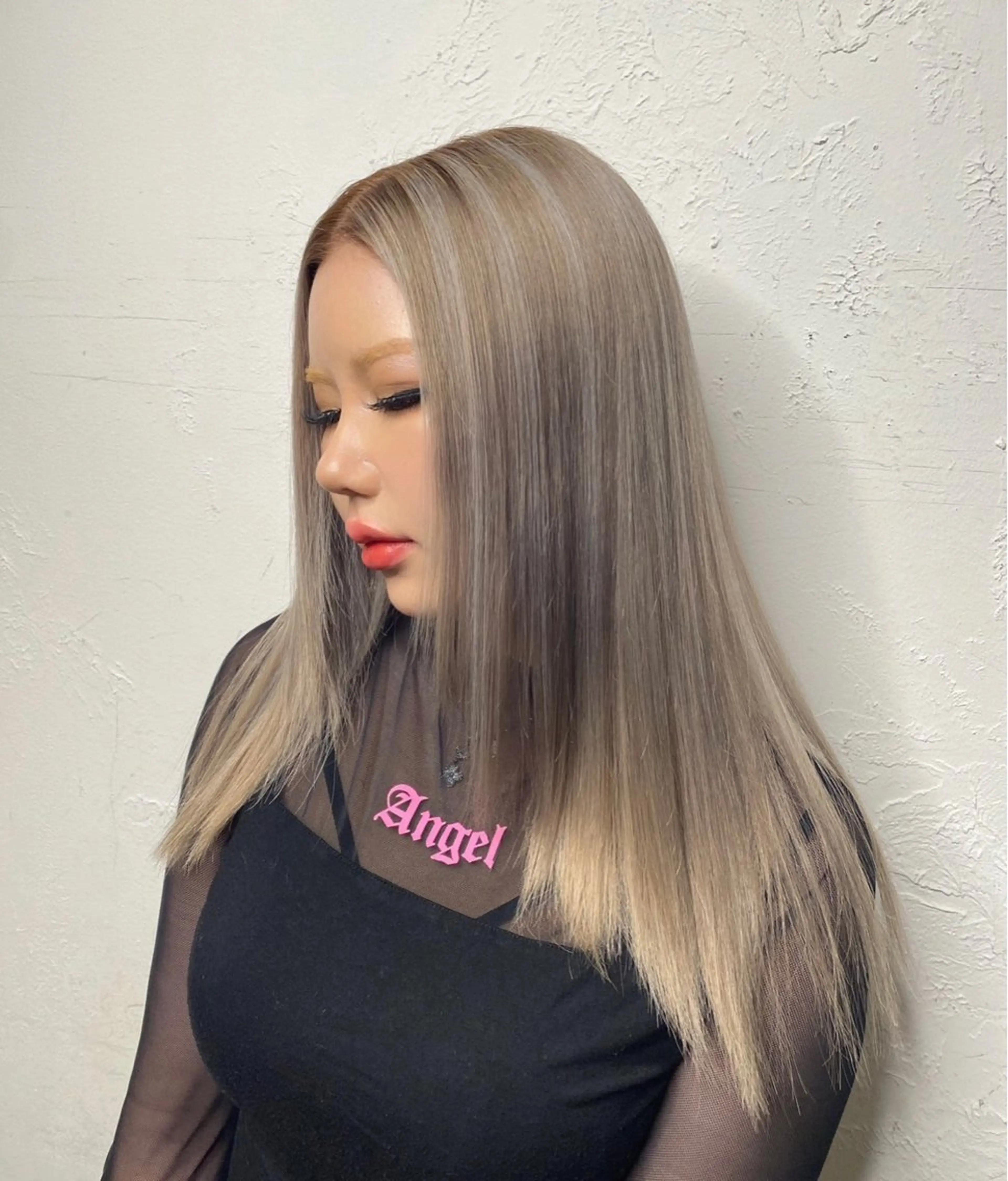 カラー ベージュカラー ハイライトカラー ハイトーンカラー ハイトーンベージュ エクステ/ダブル カラー/LISAのヘアスタイル