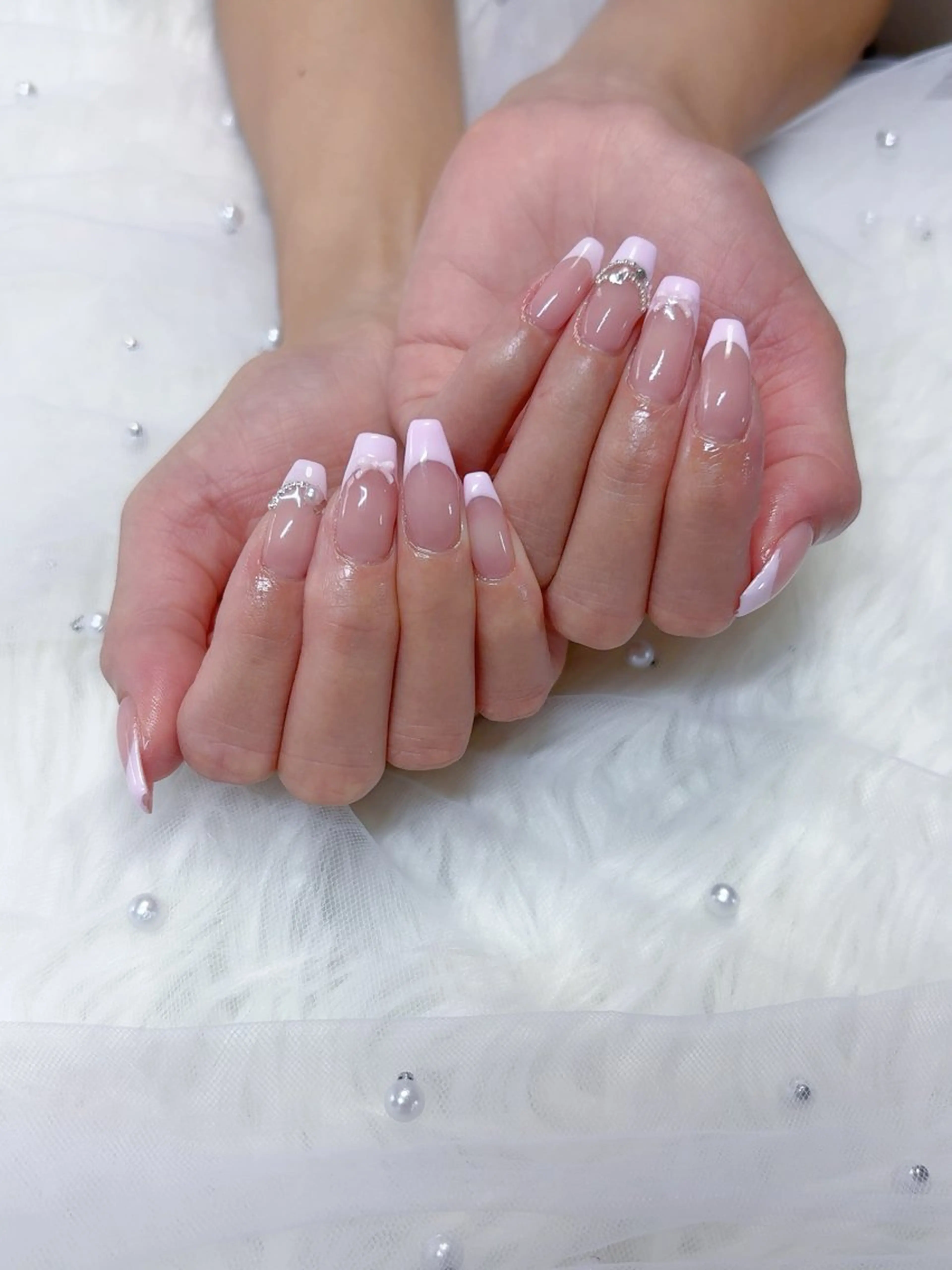 ネイル フレンチネイル ピンク ハンドネイル TOMO. Libのネイルデザイン