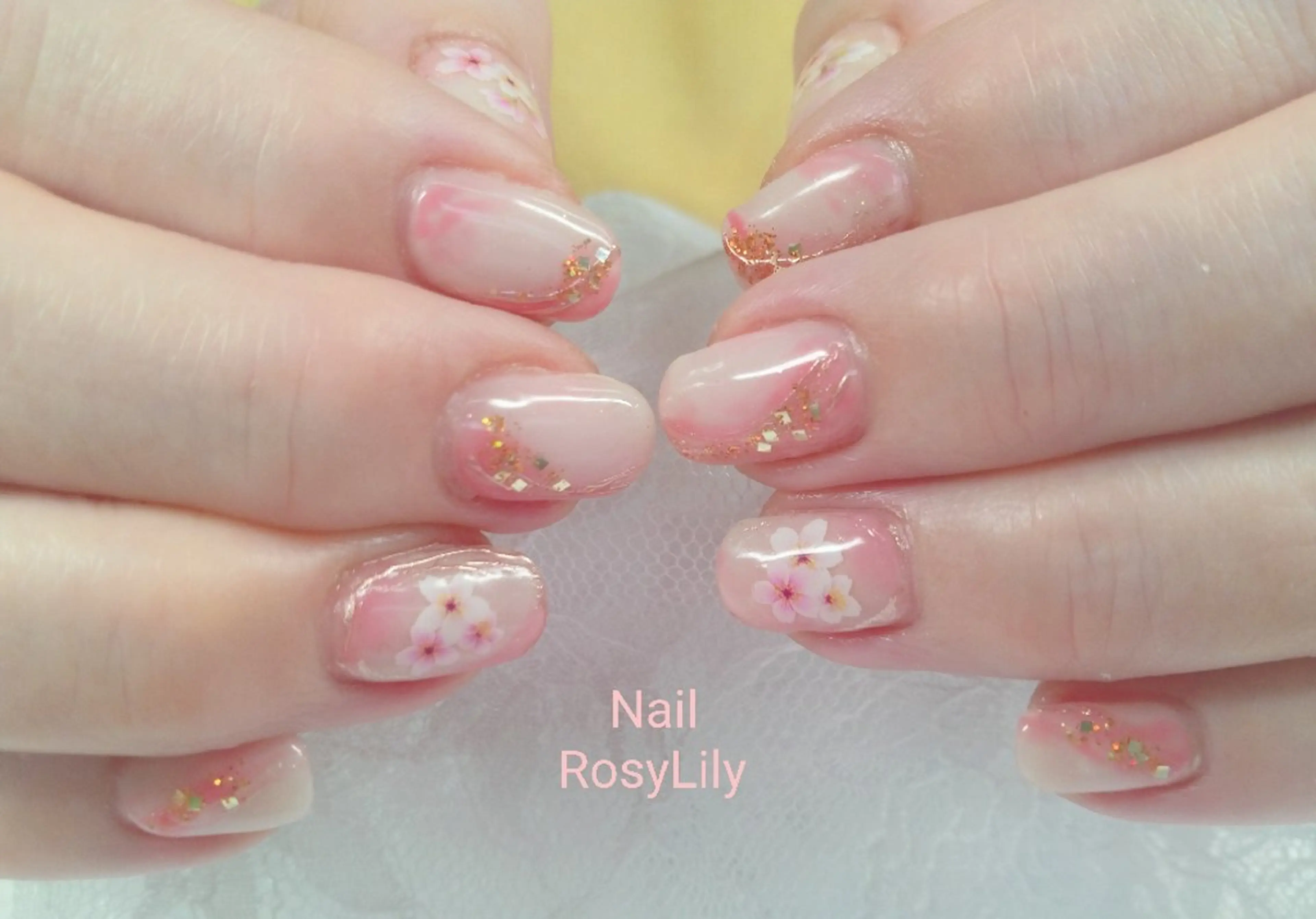 ネイル 桜ネイル 春ネイル プライベートサロン Rosy Lilyのネイルデザイン
