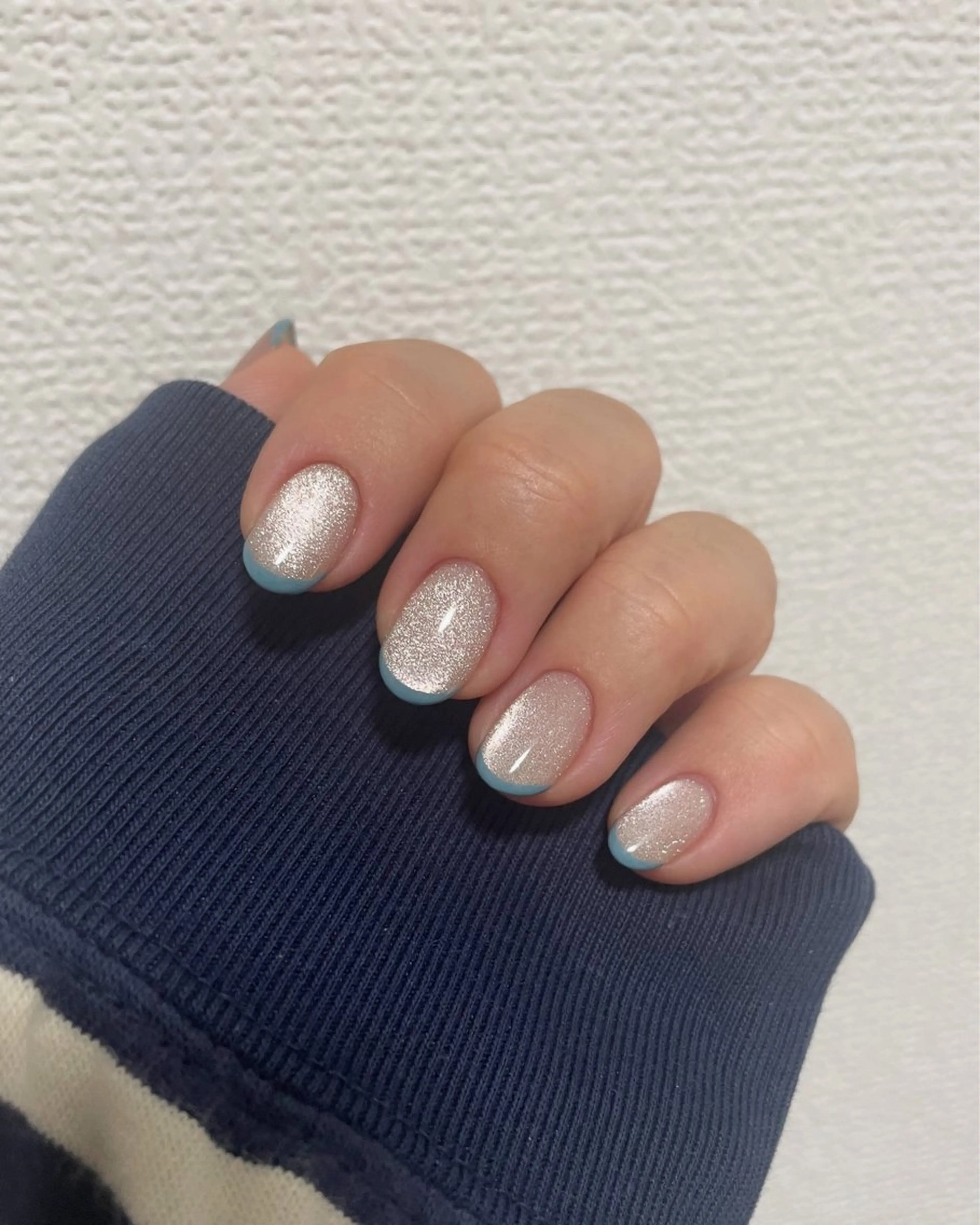 ネイル フレンチネイル マグネットネイル ハンドネイル Rika🌼 シンプル•マグネットのネイルデザイン