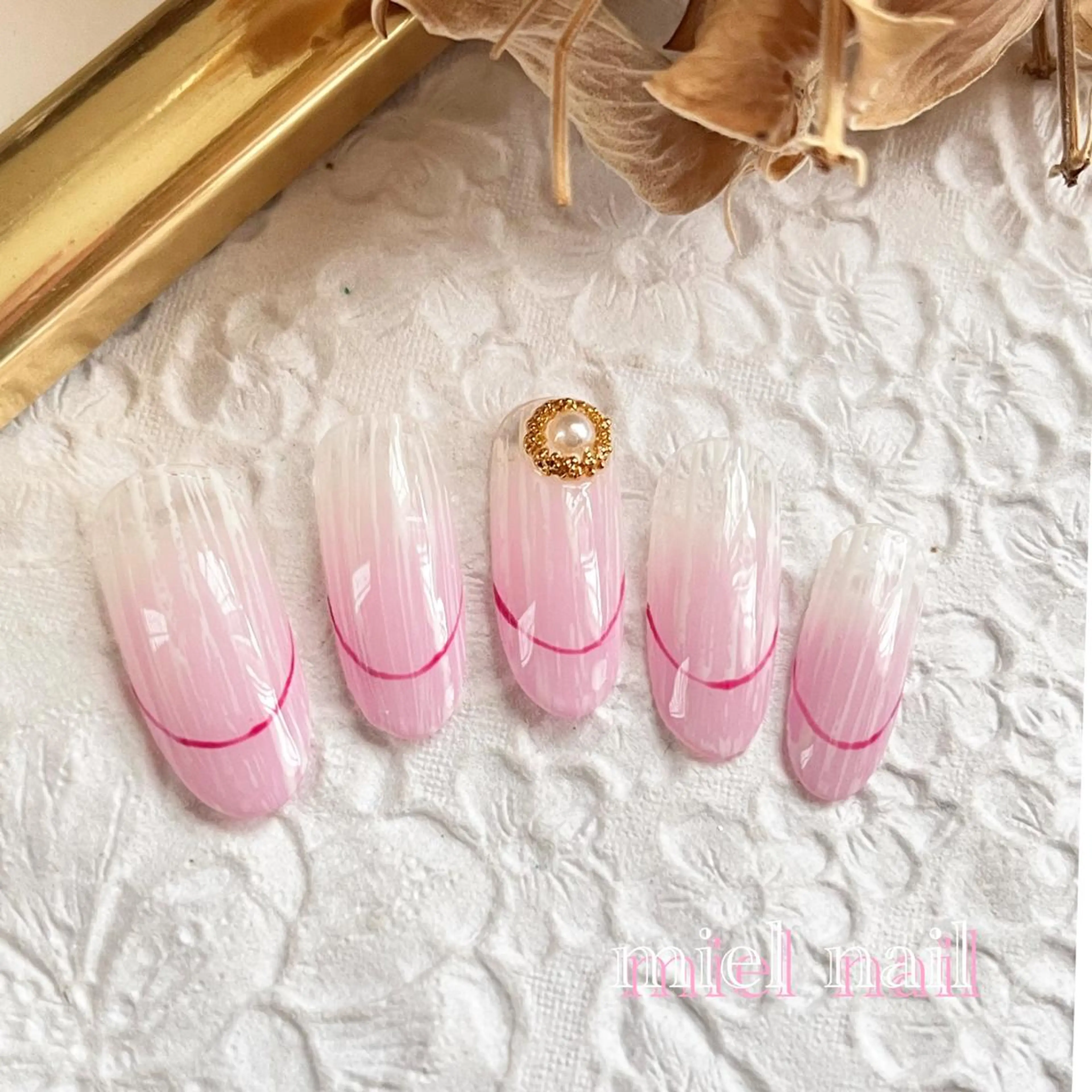 ネイル 桜ネイル ピンク 春ネイル ハンドネイル miel nailのネイルデザイン