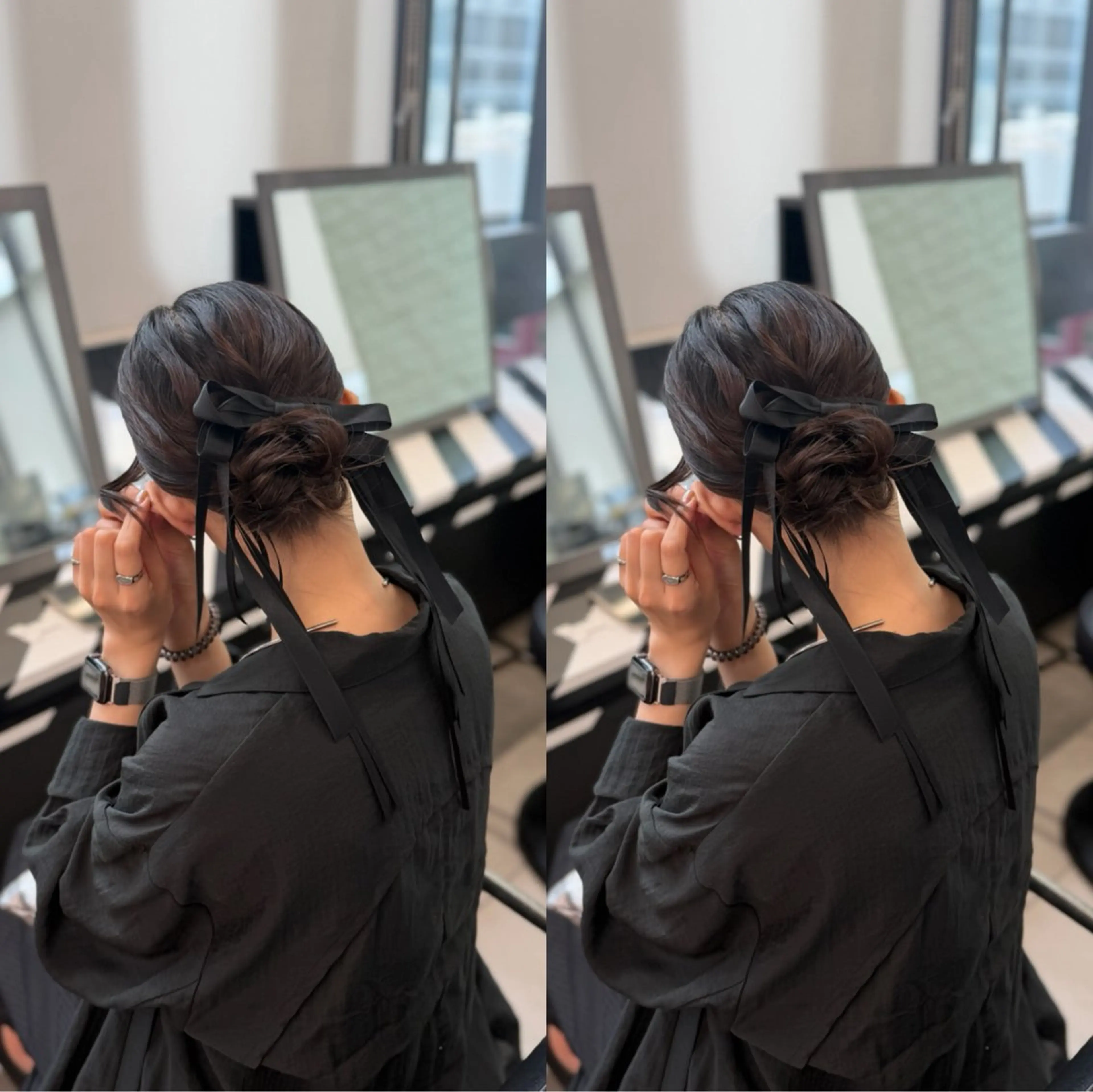 ミディアム ヘアアレンジ ヘアセット 梅田茶屋町ヘアセット 🎀RIONA🎀のヘアスタイル