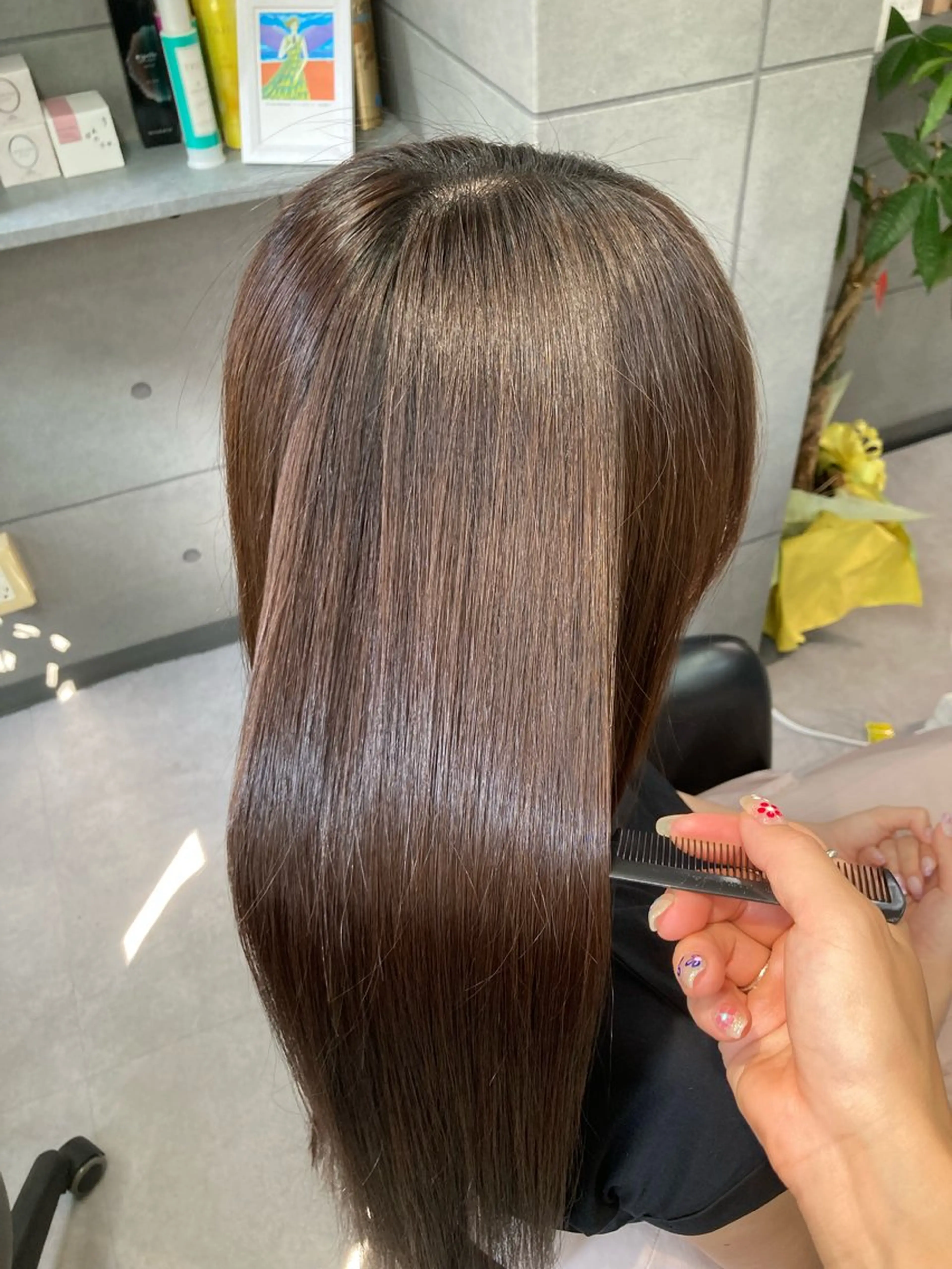 ロング 縮毛矯正 髪質改善☺︎縮毛矯正 ふじい まりんのヘアスタイル