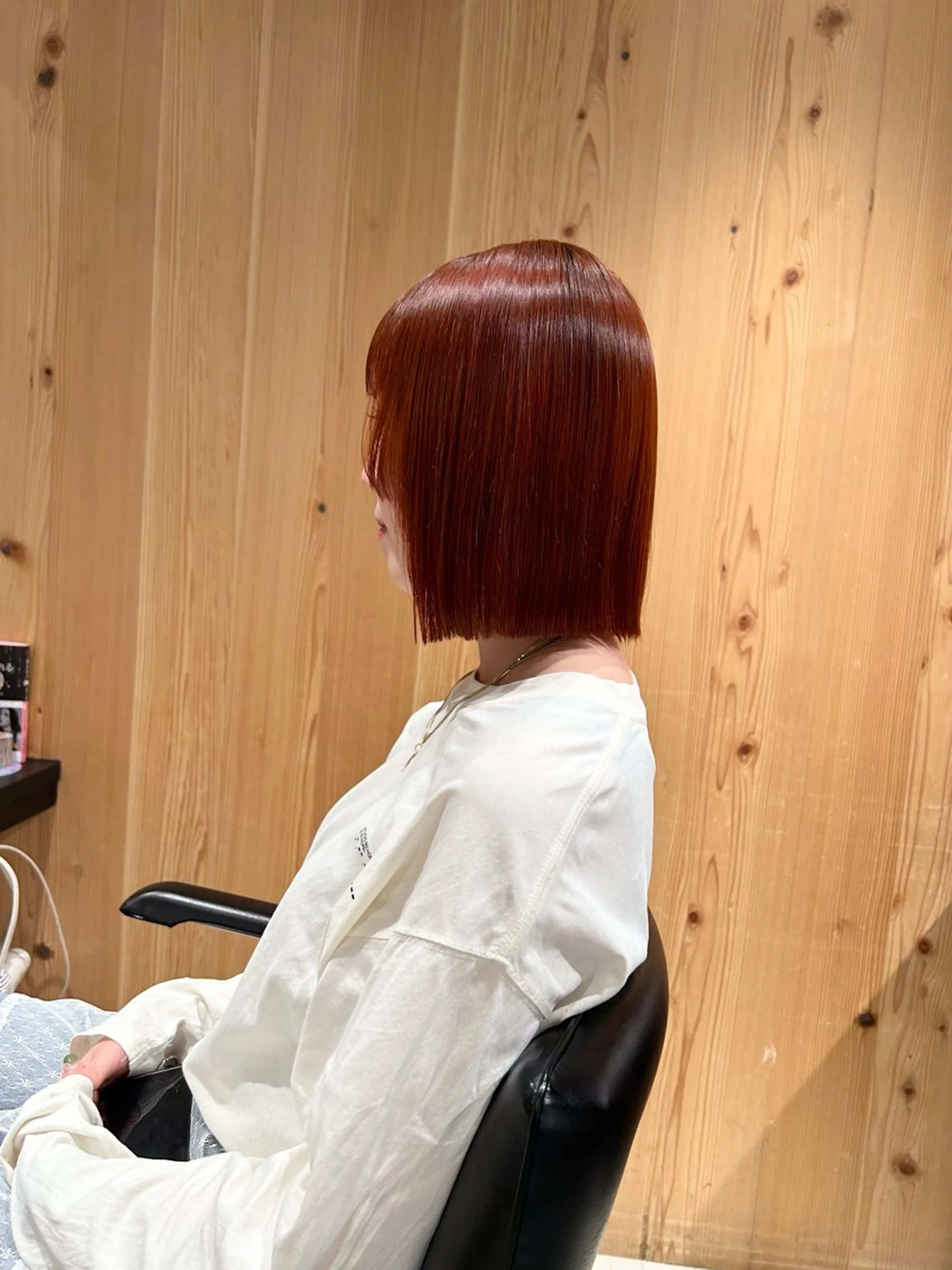 ショート カラー ブリーチ ブリーチなしカラー オレンジ ボブ カット ヘアカラー トリートメント ヘッドスパ ヘアセット GO TODAY  SHAIRE  SALON   渋谷モディ所属・スキバサミを使わない カット🌼唯🌼のヘアスタイル