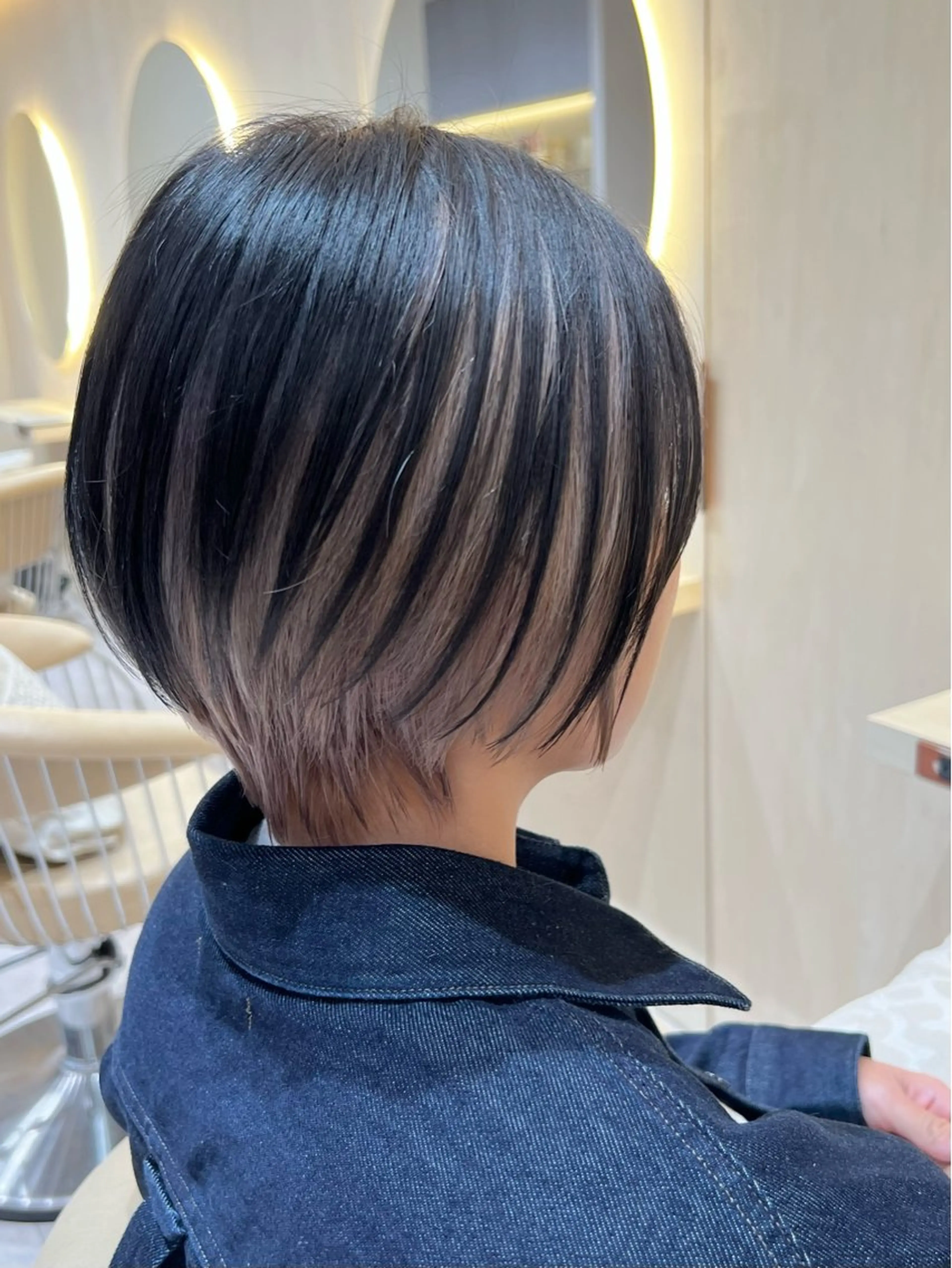 ショート カラー カット ヘアカラー トリートメント 興津/韓国レイヤー ダブルカラー美髪縮毛のヘアスタイル