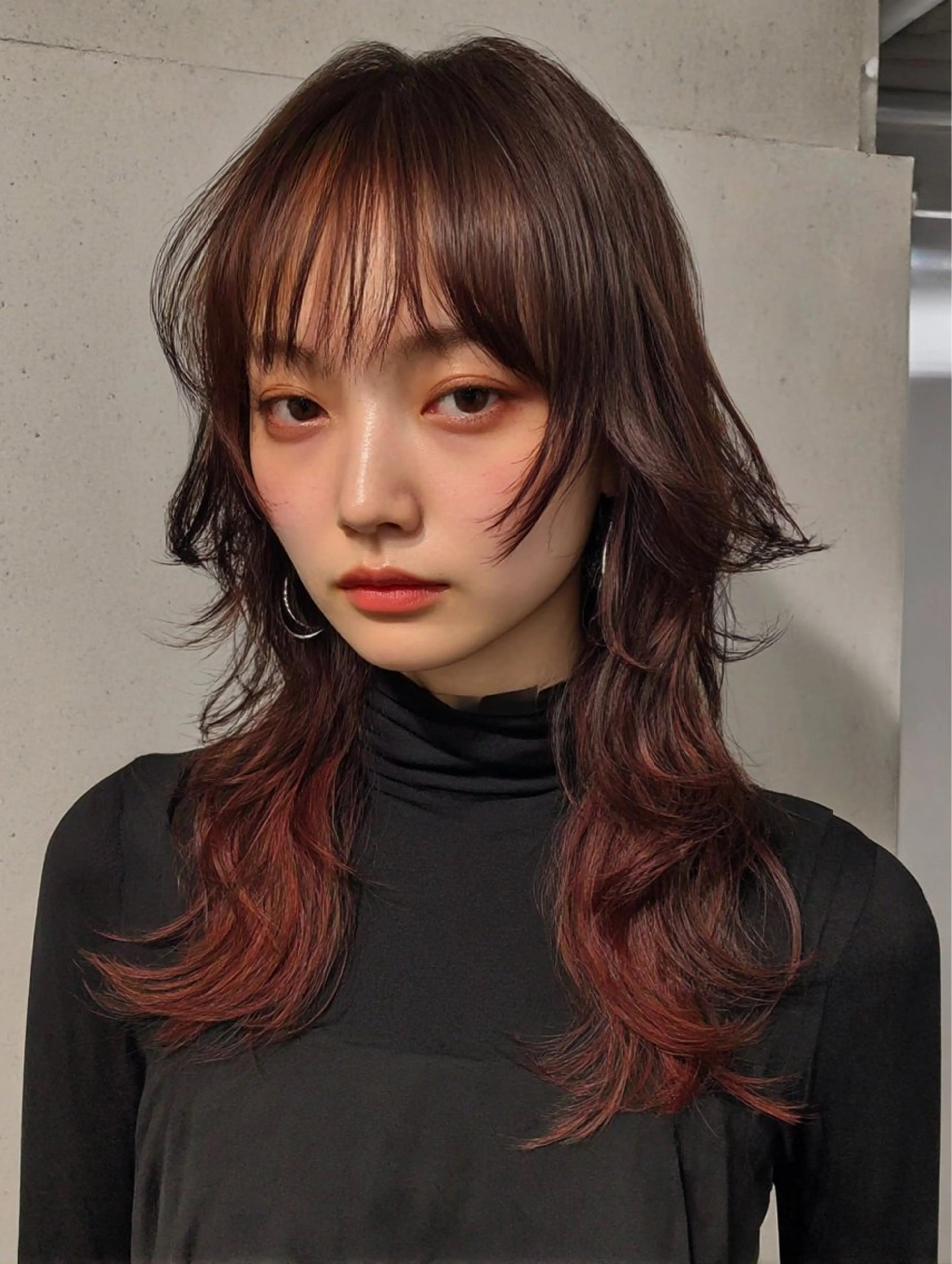 カラー カット ヘアカラー トリートメント RIN パーマ/暖色カラーのヘアスタイル