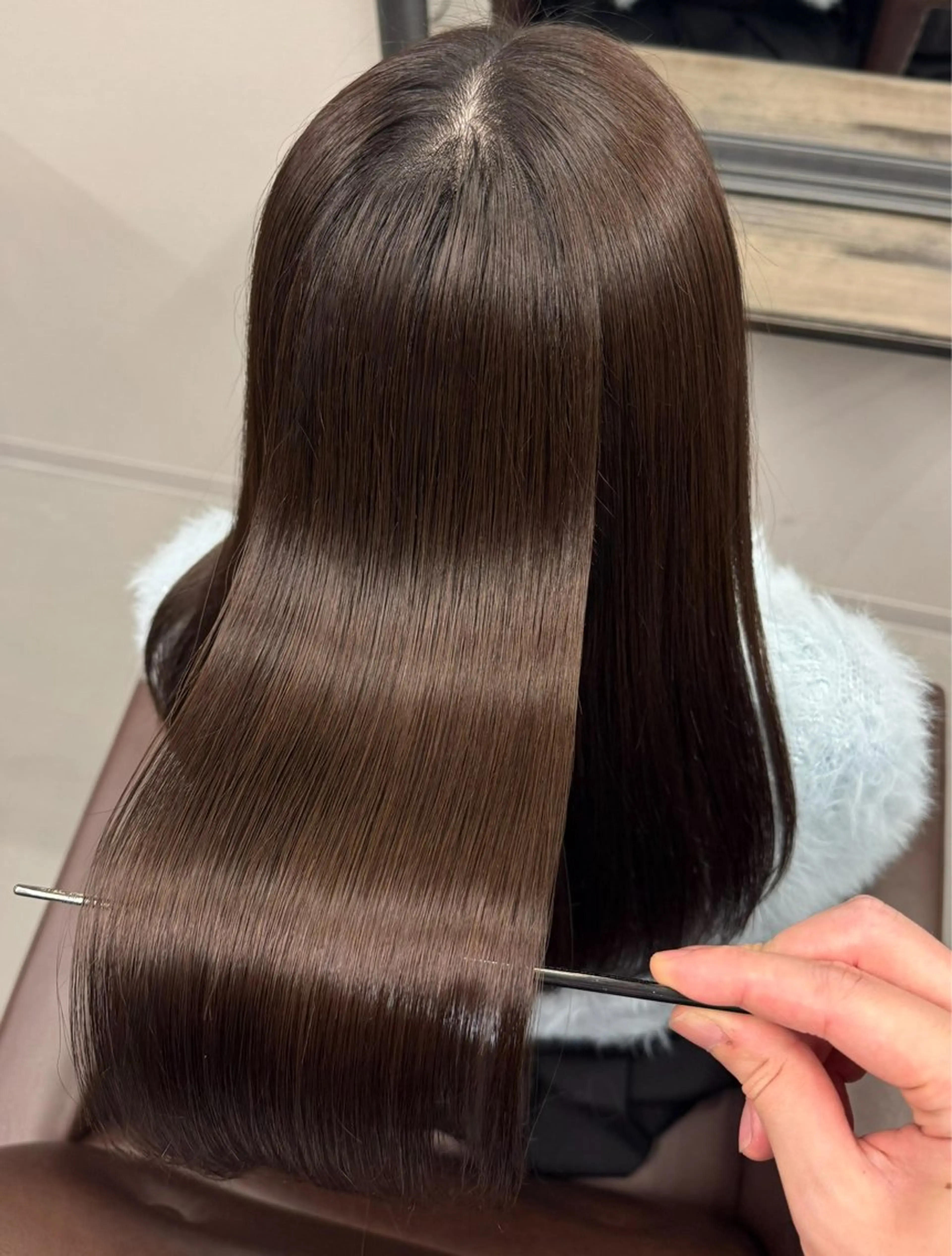 ロング カラー カット 縮毛矯正 トリートメント 縮毛矯正/韓国 /店長/KANATOのヘアスタイル