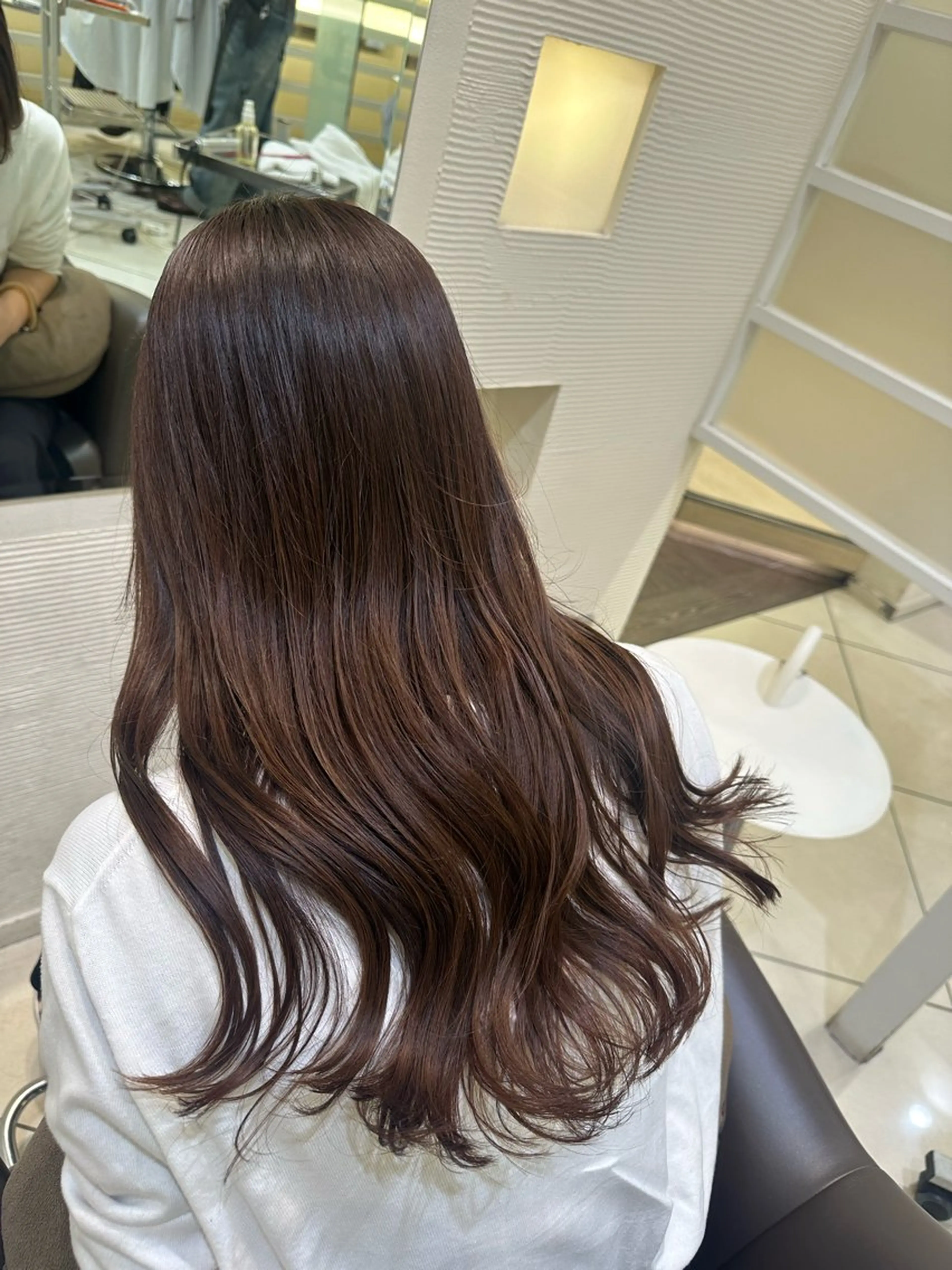 ロング カラー ヘアアレンジ タイトボブ個性派カラ ーAKANEのヘアスタイル
