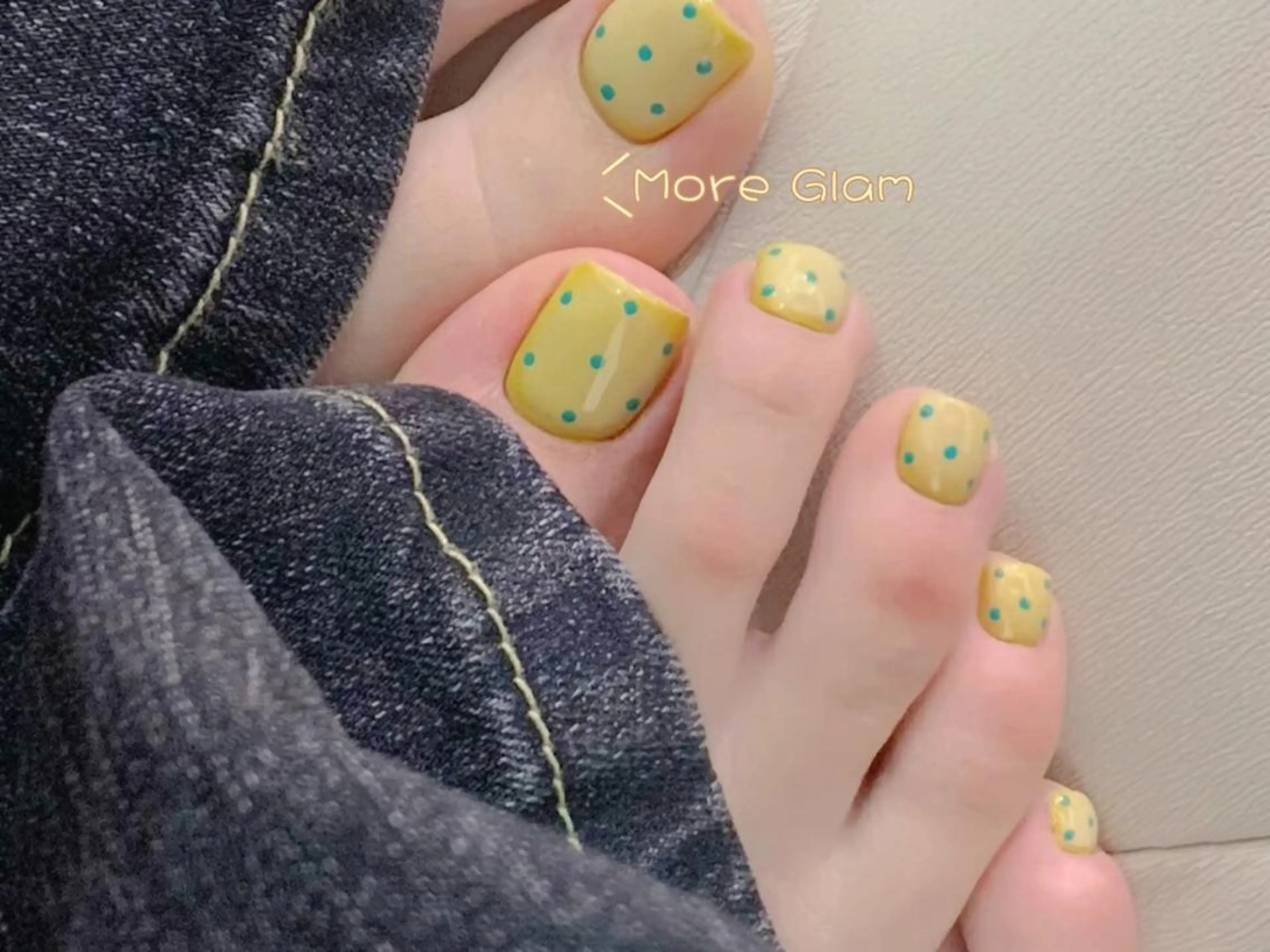 ネイル フットネイル フレンチネイル ジェルネイル ガラスフレンチ 韓国ネイル MoreGlam ネイルのネイルデザイン