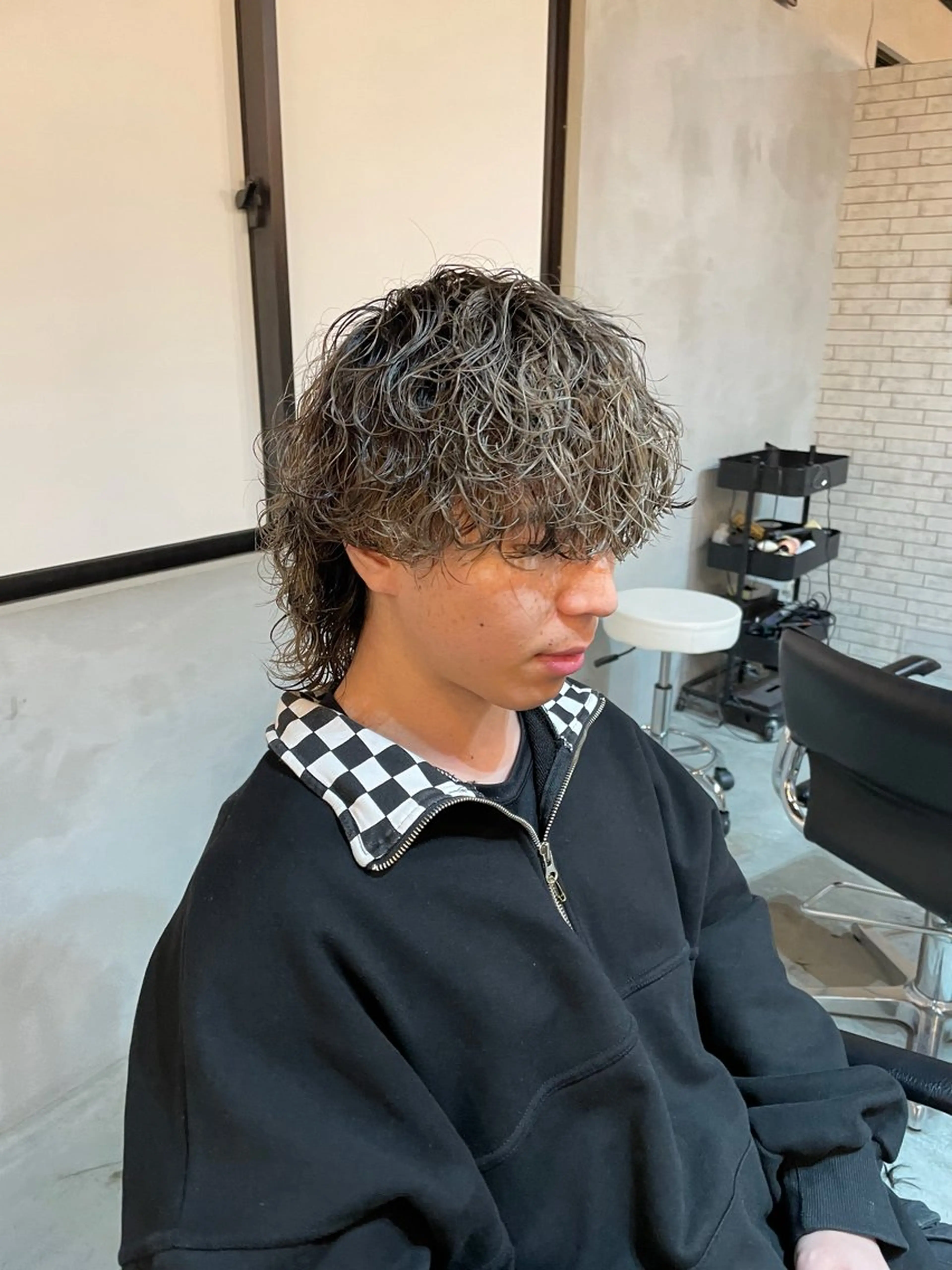 ショート パーマ メンズ シャドウパーマ/縦落 ちパーマ 大久保拓実のヘアスタイル