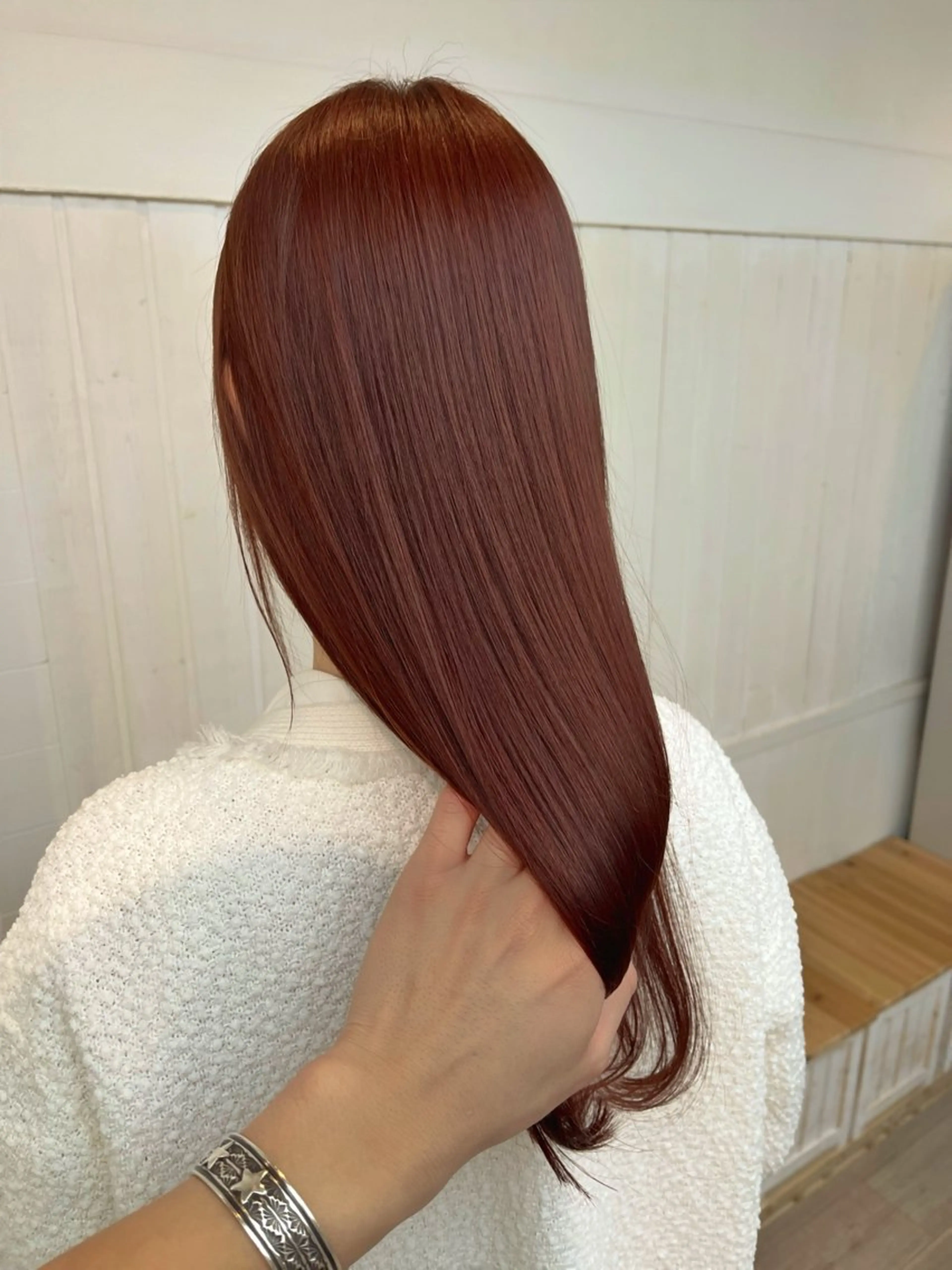セミロング カラー パーマ ヘアアレンジ ブリーチ 透明感カラー ダブルカラー ブリーチなしカラー トリートメント 二ヶ月綺麗が続く デザイン/星野六三四のヘアスタイル