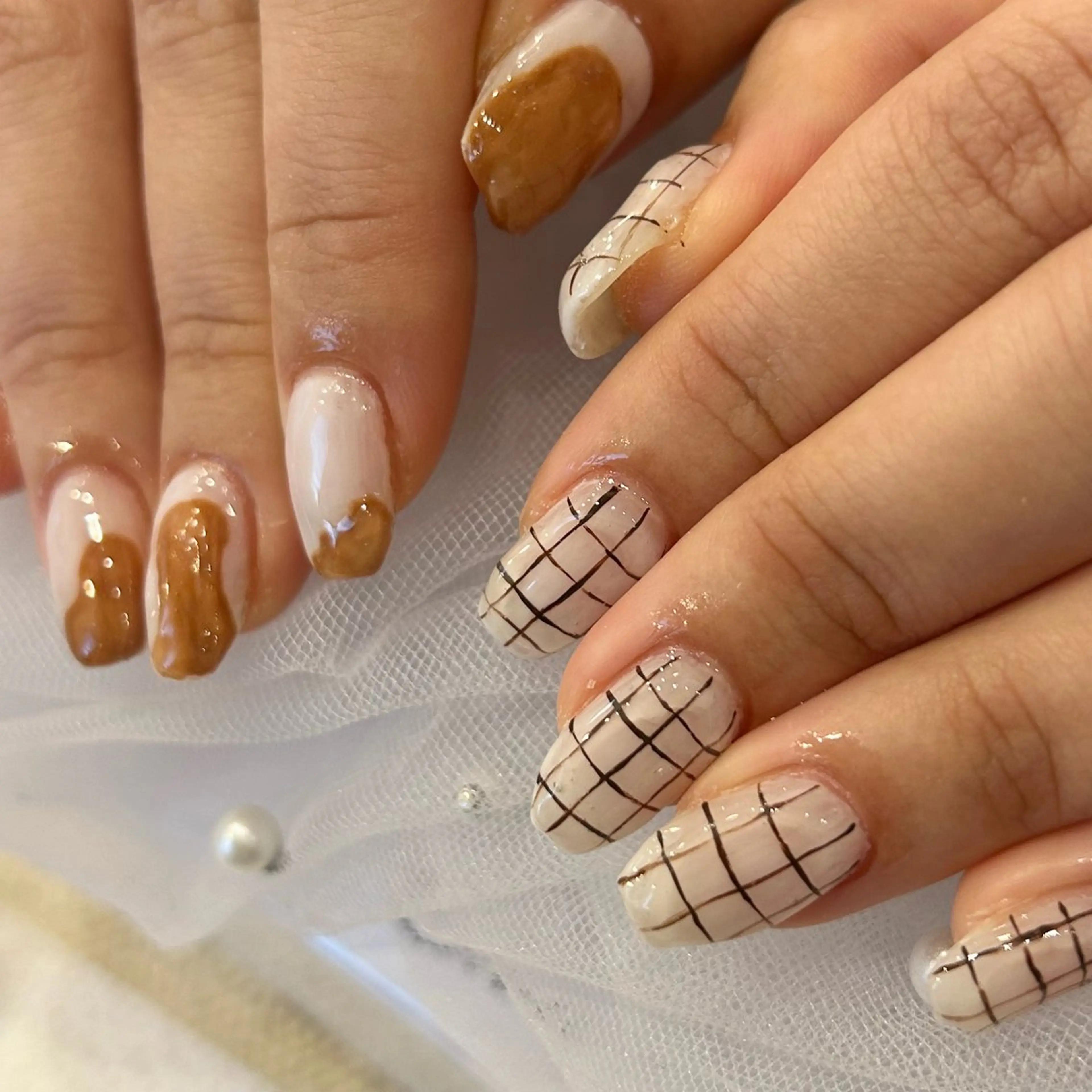 ネイル ニュアンスネイル ぷっくりネイル ハンドネイル EmaNail 🧸Momokaのネイルデザイン