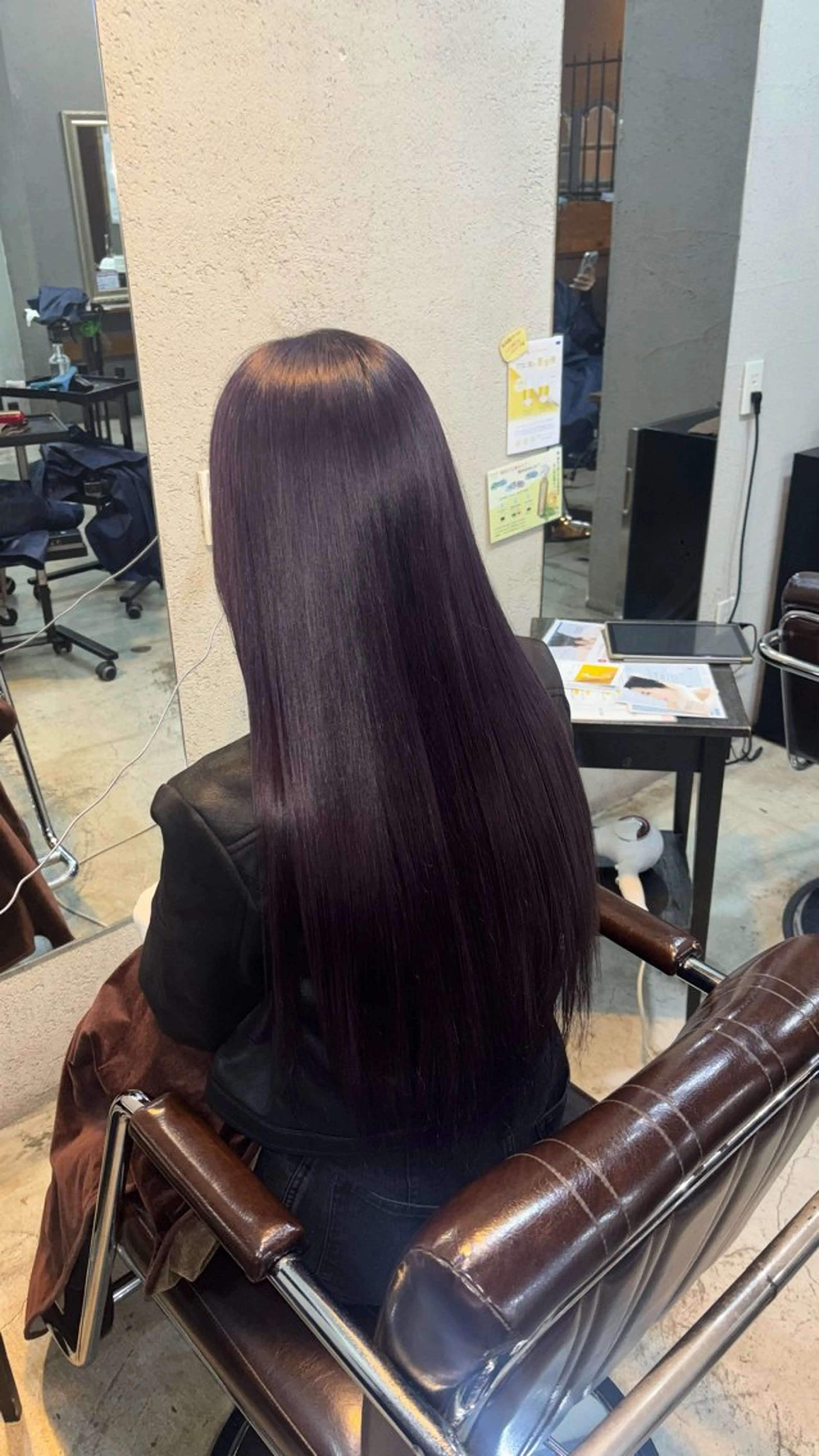 ロング カラー 透明感カラー ラベンダーカラー 小池 かなこのヘアスタイル