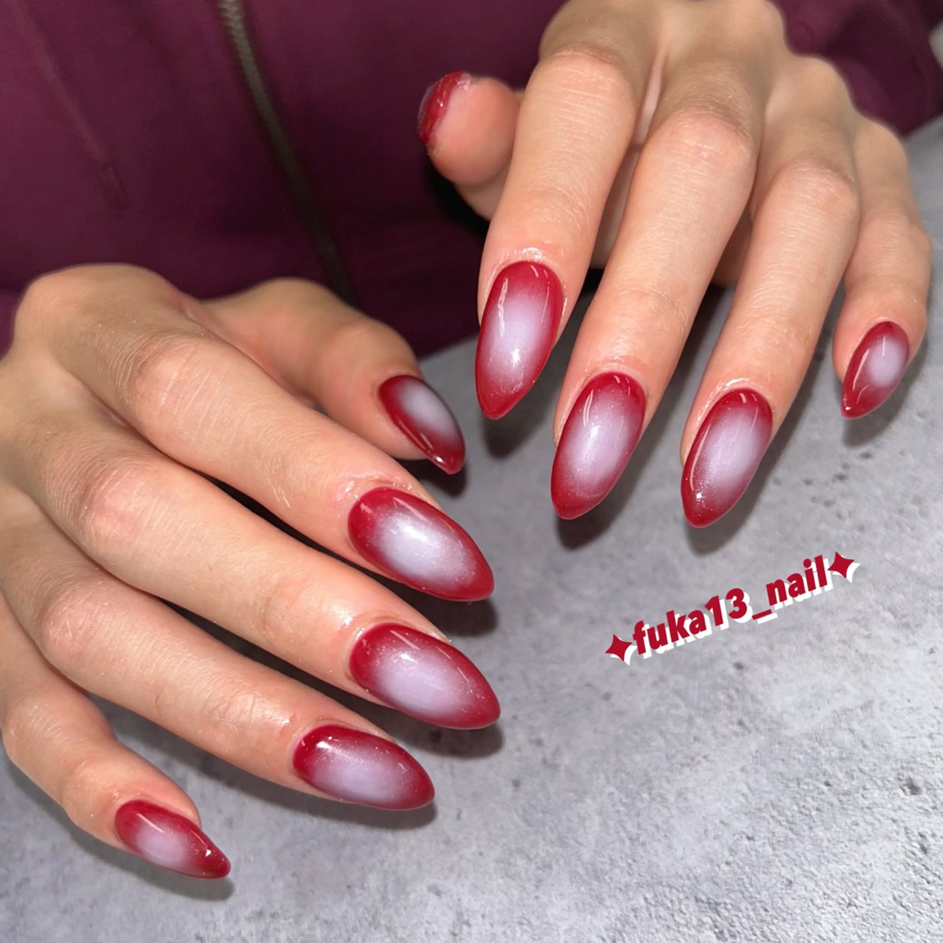 ネイル チークネイル 韓国ネイル 赤色 バレンタイン 冬ネイル ハンドネイル Nail♡Fuka. /5月予約受付中のネイルデザイン