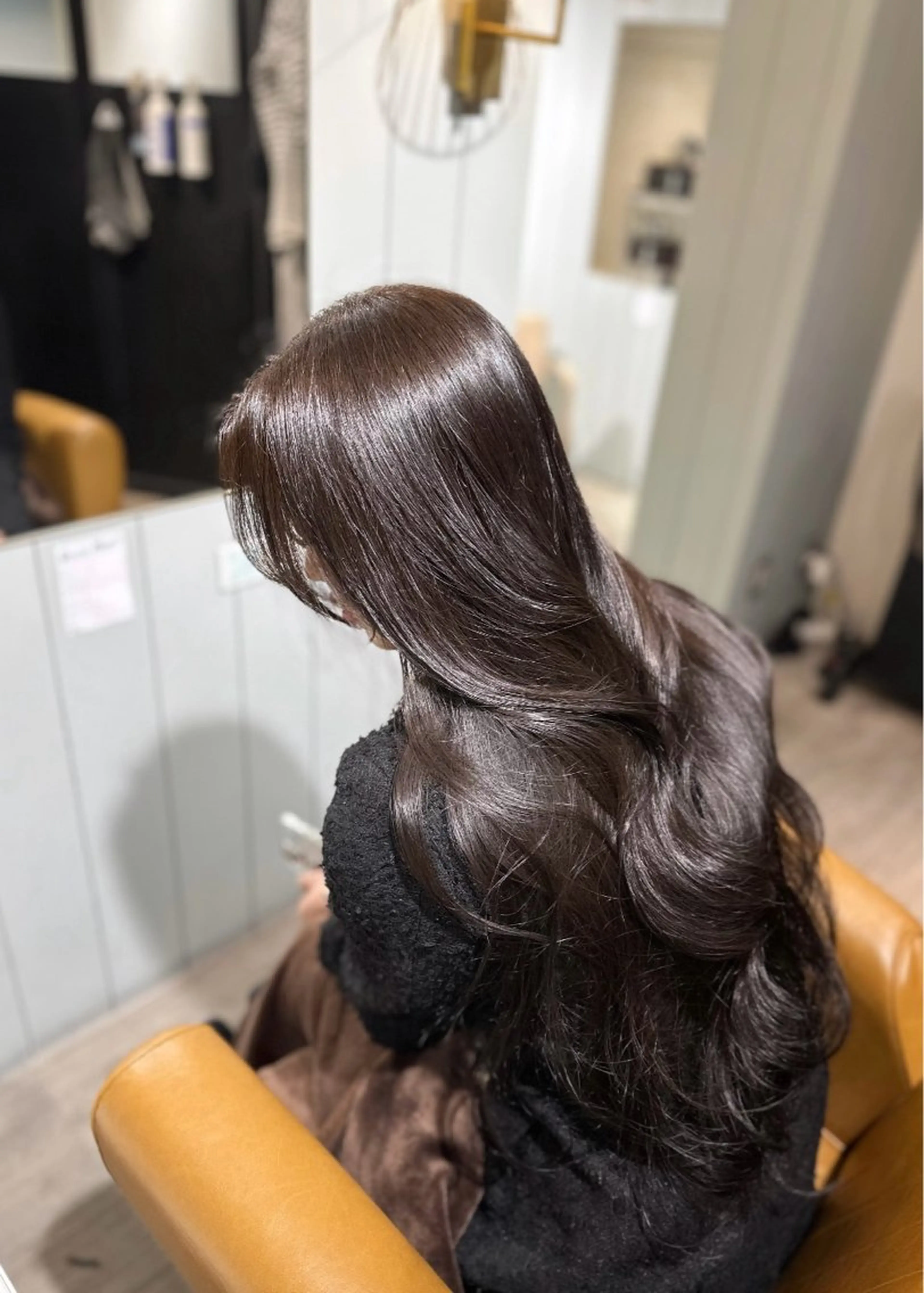 ロング カラー 透明感カラー グレージュ 韓国風ヘア レイヤーカット 韓国ヘア/髪質改善 /natsuki🧸のヘアスタイル