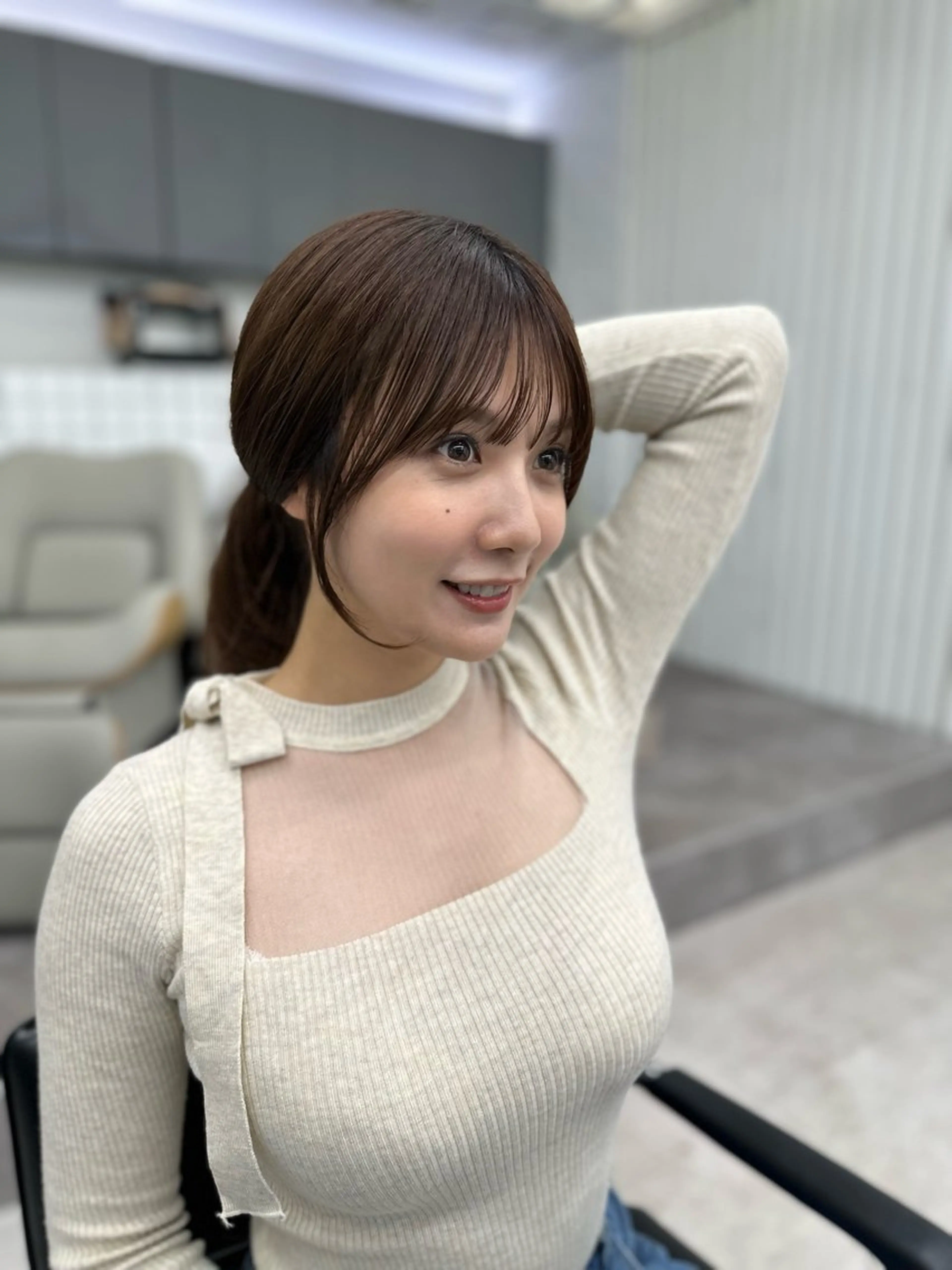 セミロング カット ヘアカラー トリートメント ヘッドスパ ヘアセット 前髪顔まわりカット 🌈中村海聖のヘアスタイル