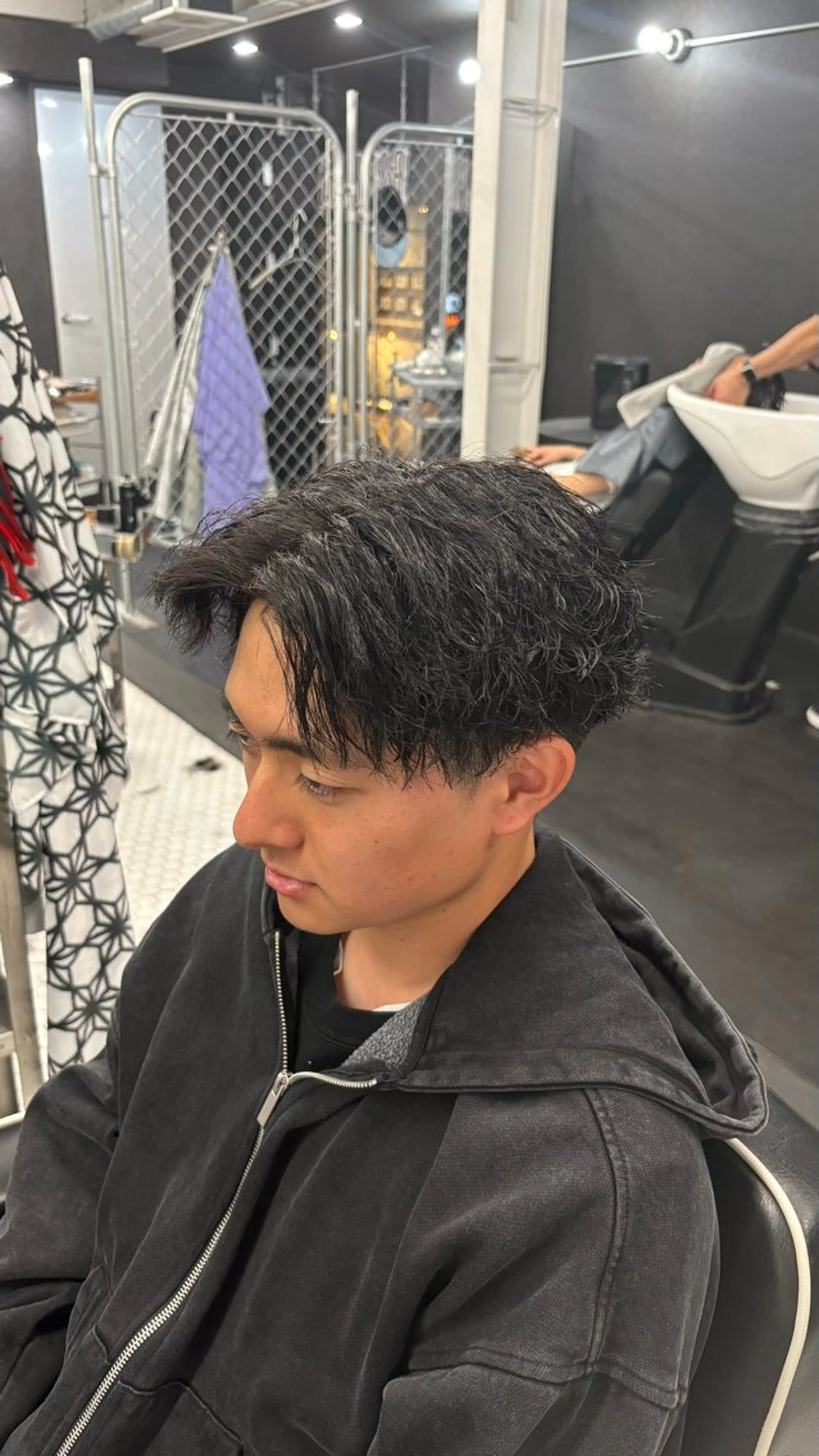 パーマ メンズ カット パーマ 💎RIPLAY 田中凜鳳💎のヘアスタイル