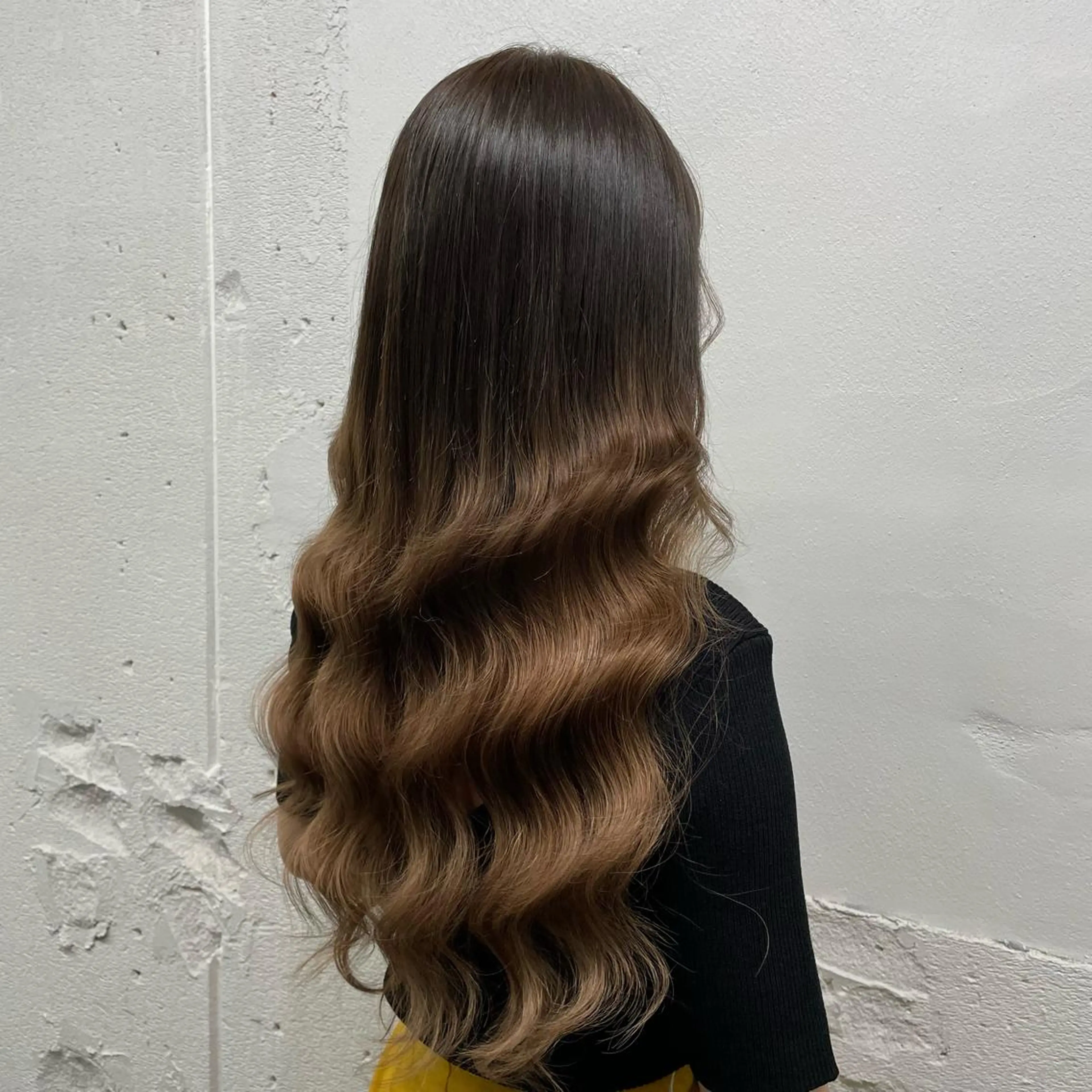 ロング カラー シールエクステ バレイヤージュ ミストバング ダブルカラー  フェイスフレーミング エクステ 🧡艶髪ちゅるん髪 🫧🧡YUKI❄️のヘアスタイル