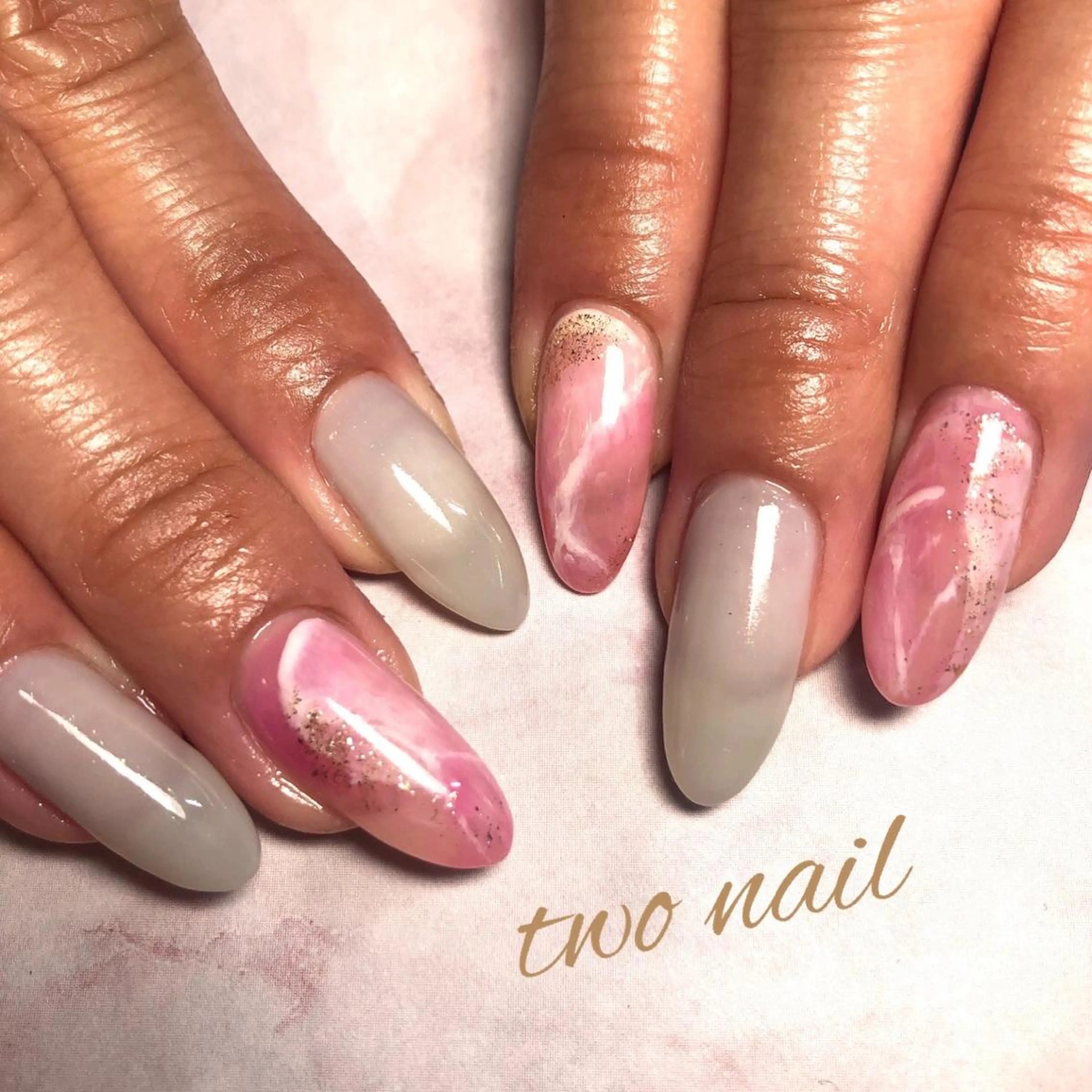 ネイル 大理石ネイル(マーブル) two nailのネイルデザイン