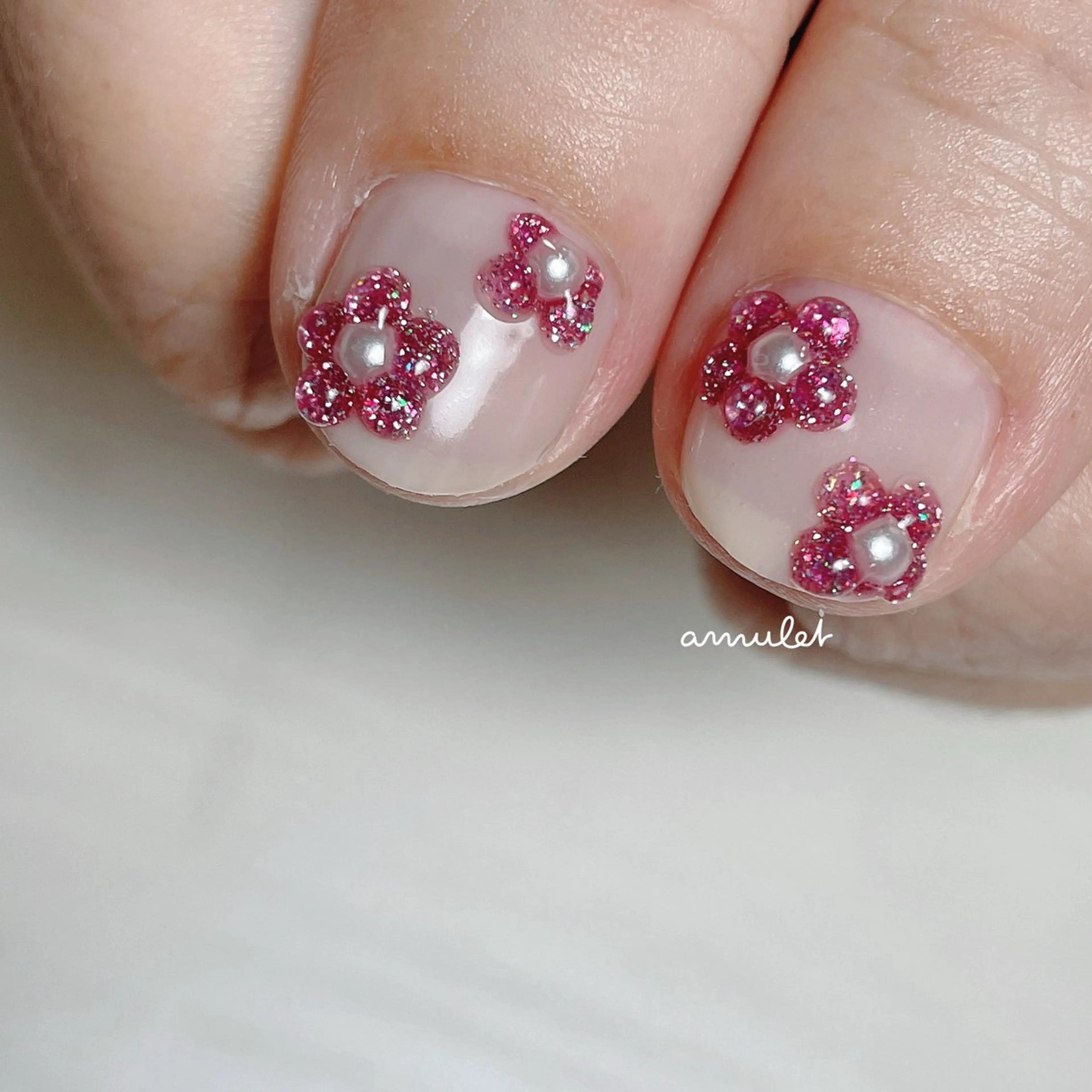 ネイル フラッシュネイル フラワーネイル ぷっくりネイル ハンドネイル amulet TOMOMIのネイルデザイン