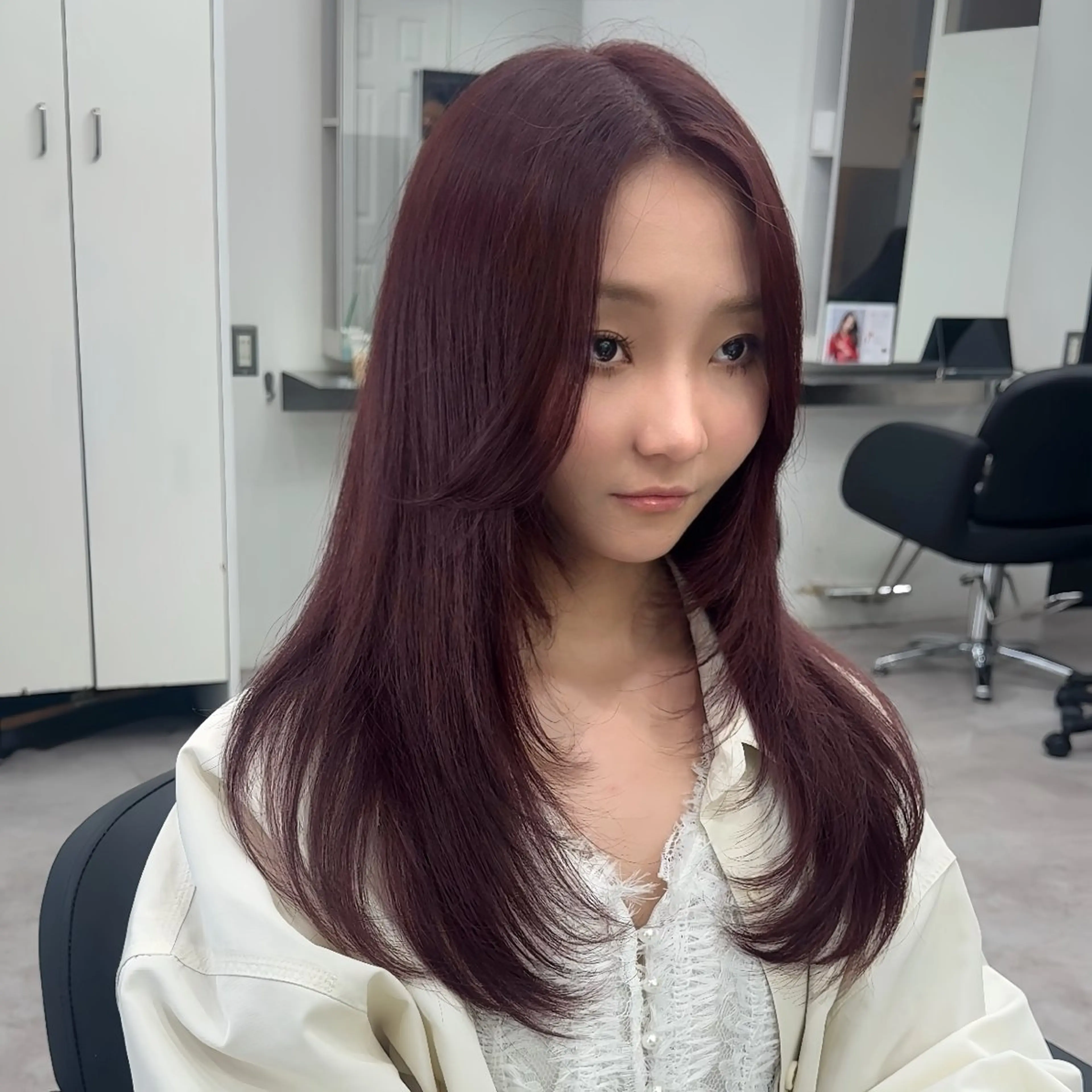 ロング カラー カット ヘアカラー トリートメント 🎀レイヤー×透明感 ×髪質改善🎀米田のヘアスタイル