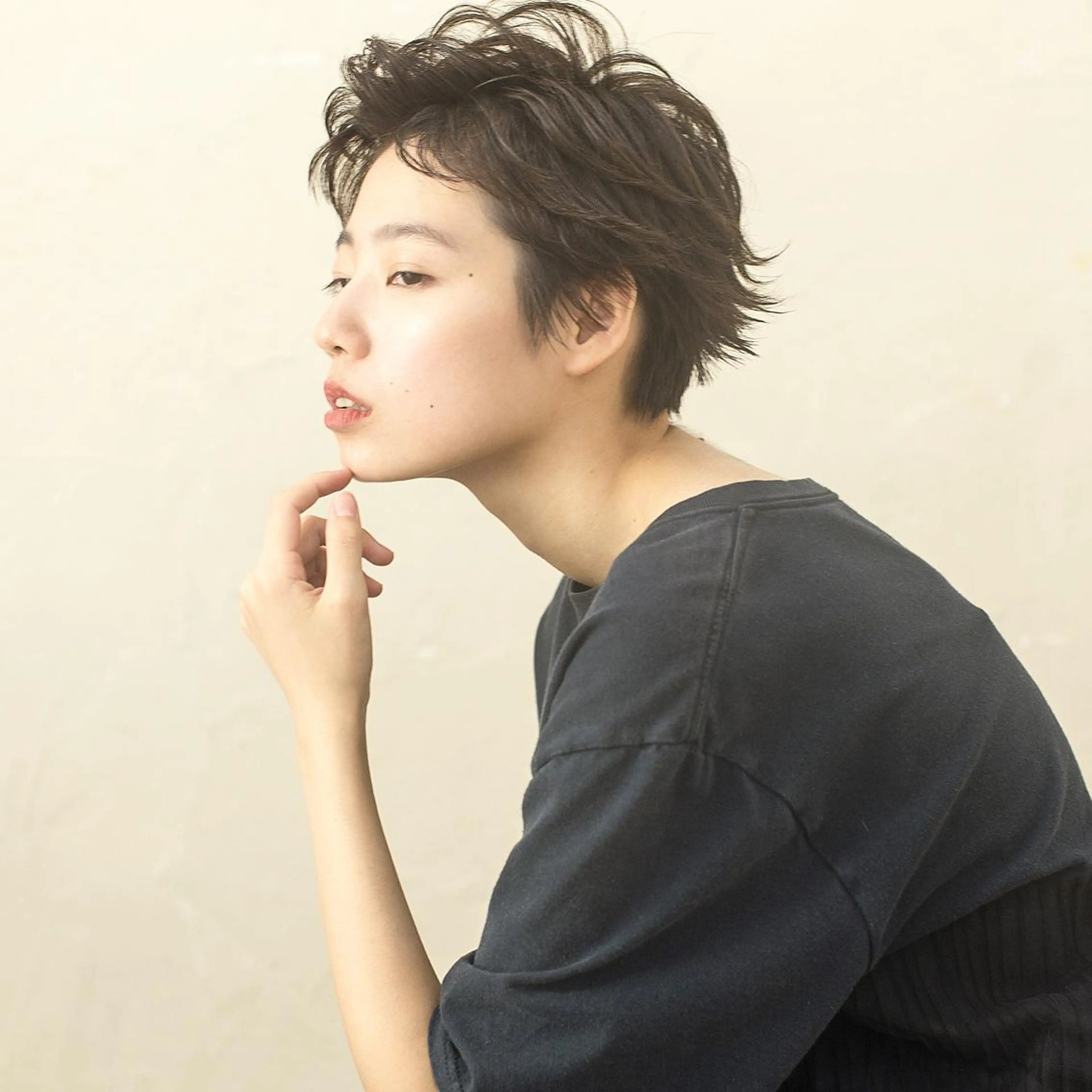 ショート カラー ヘアアレンジ ハンサムショート アッシュ グレージュ オリーブグレージュ オリーブグレー 撮影モデル募集 🦋soemikaのヘアスタイル