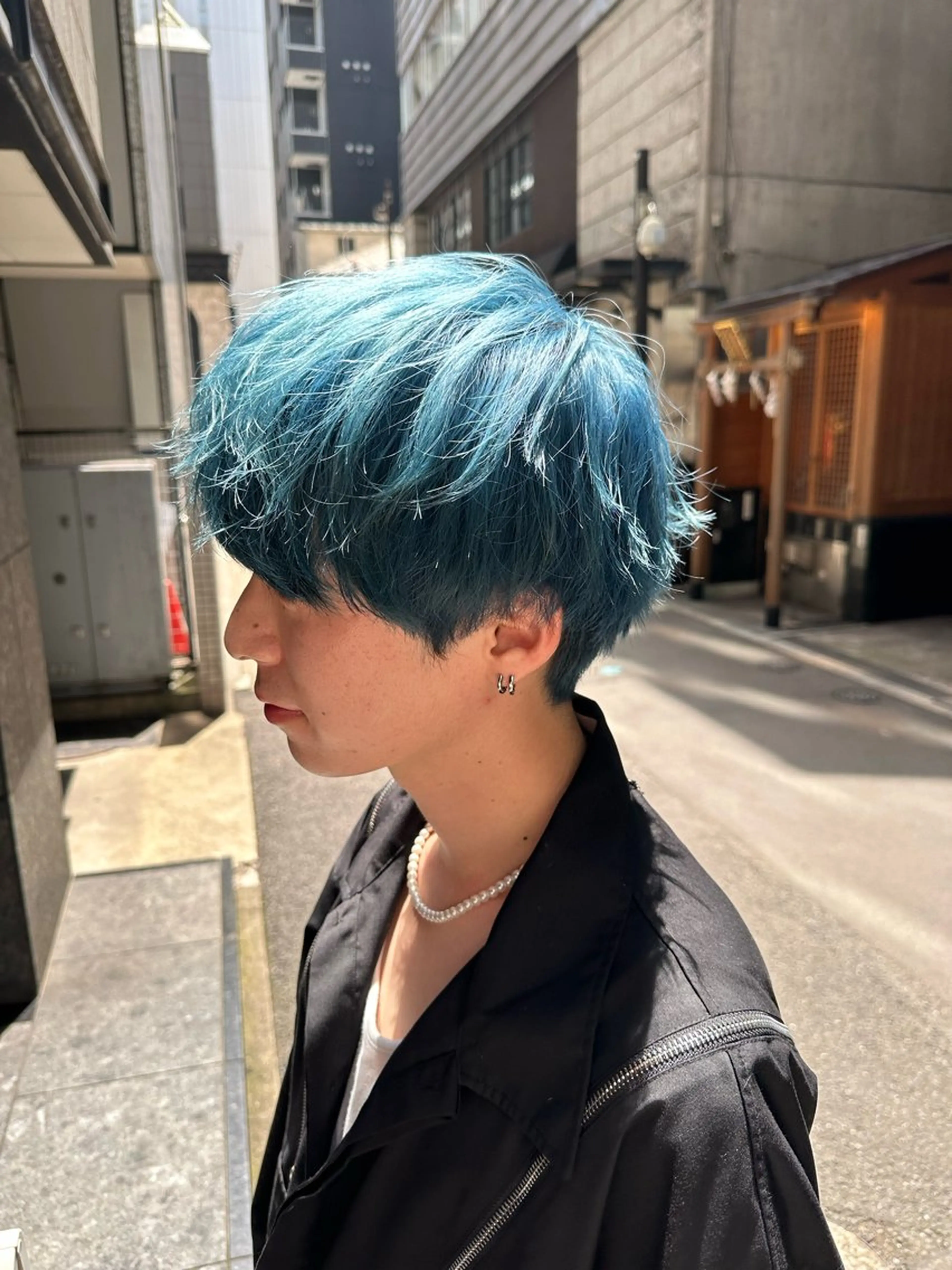 ショート カラー メンズ 銀座レイヤーカット ×シースルー前髪のヘアスタイル