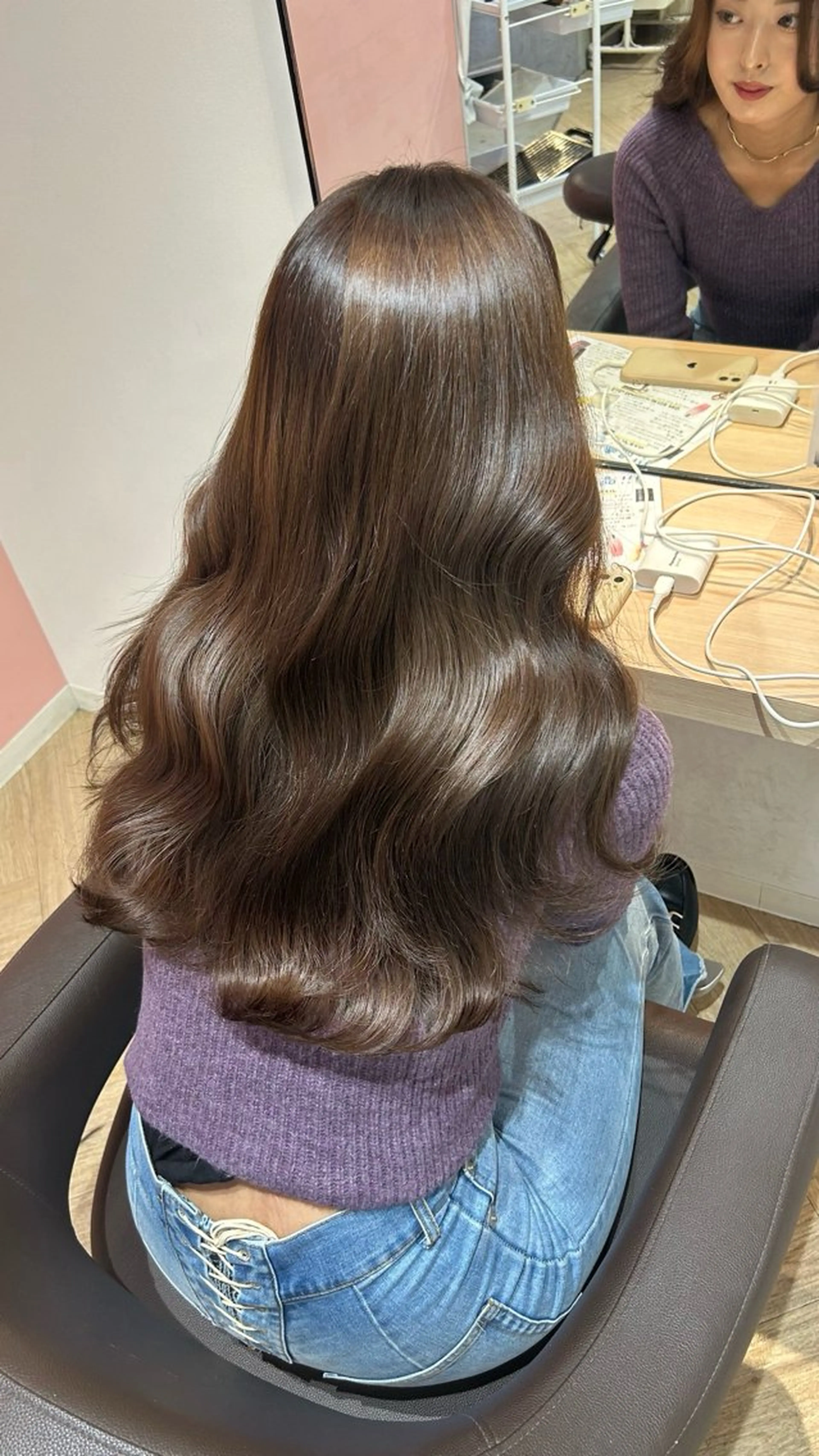 ロング カラー カット ヘアカラー トリートメント 砂野 真璃奈のヘアスタイル