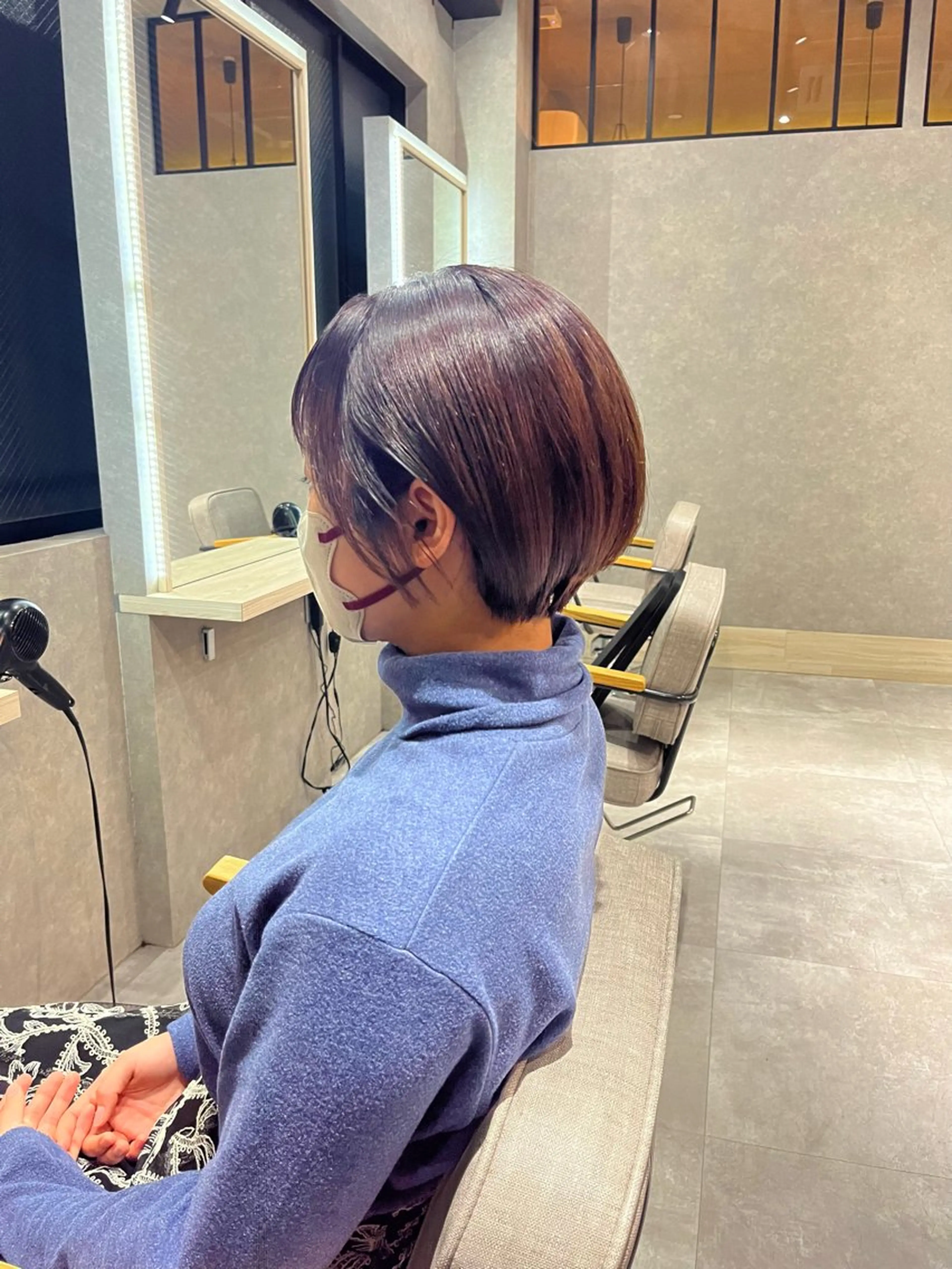 ショート カラー バレイヤージュ ブリーチ ケアブリーチ ダブルカラー イヤリングカラー 長谷川 湧のヘアスタイル