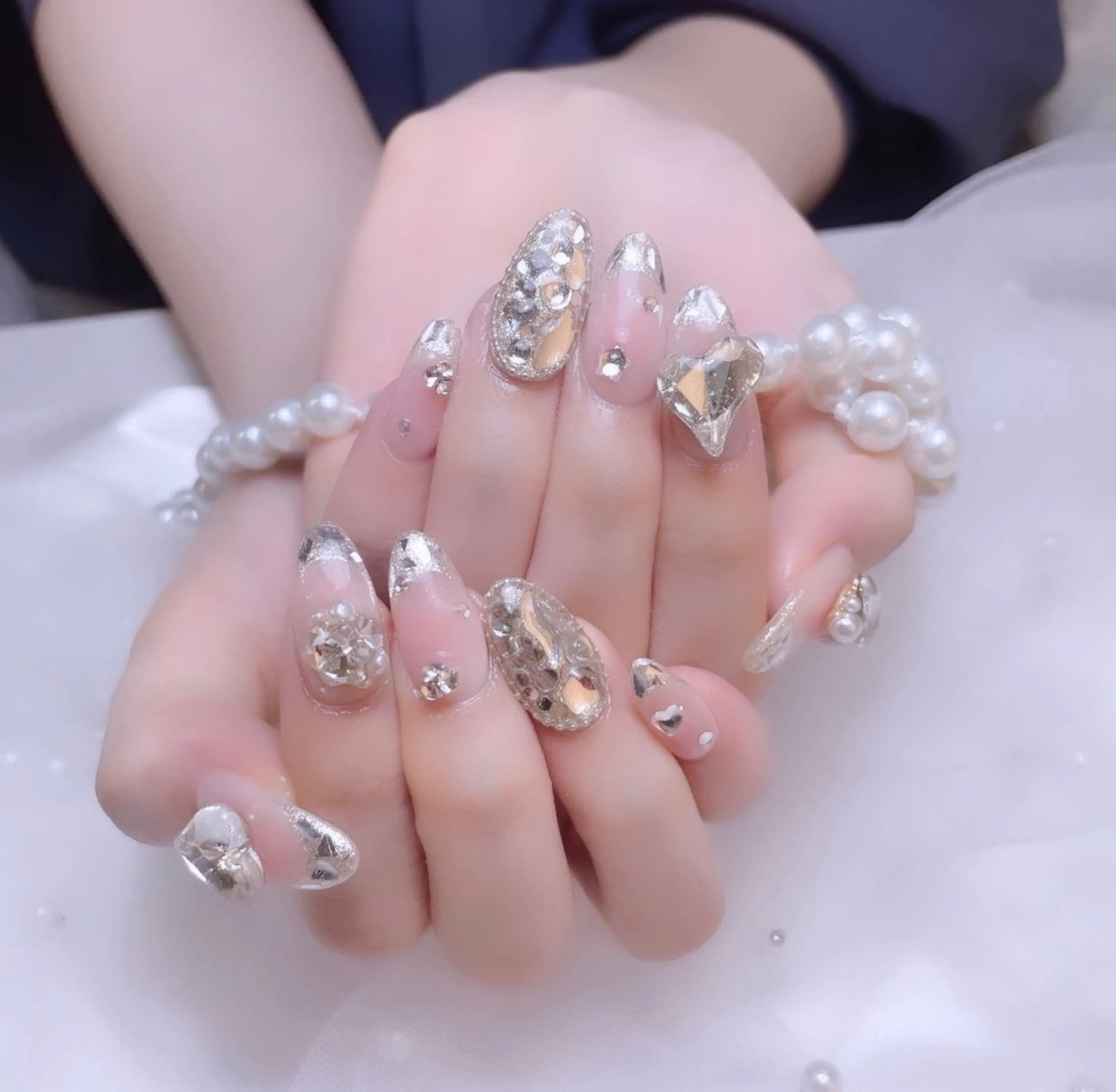 ネイル フットネイル フレンチネイル ジェルネイル ガーリー グラデーション ハンドネイル D.d Nail Moeのネイルデザイン