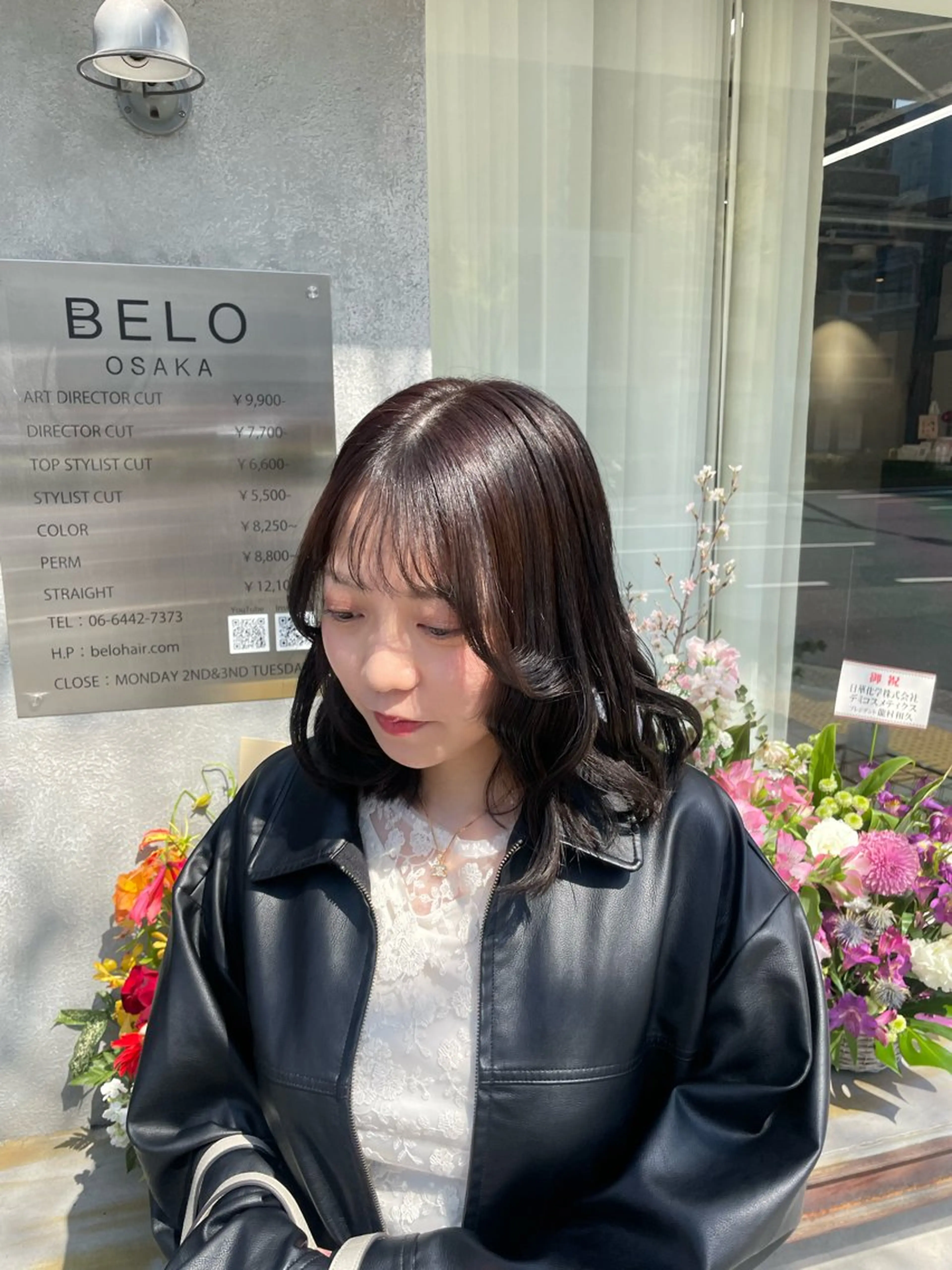ミディアム カット ヘアカラー BELO 大阪店所属・BELO OSAKA カエデのヘアスタイル