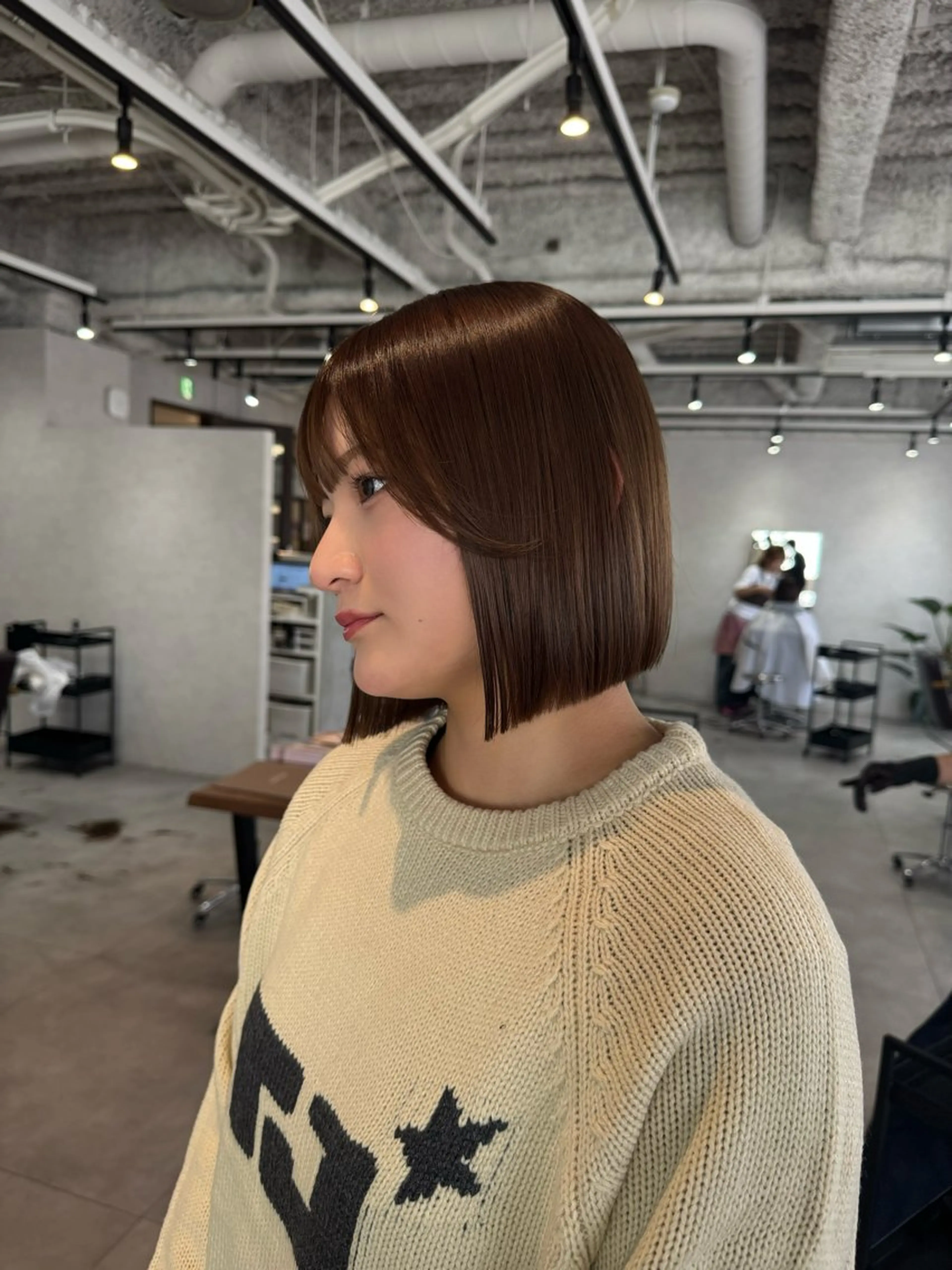 ミディアム カット ヘアカラー 🌈ボブ/ショート/ 梅田美容室🌈もあのヘアスタイル